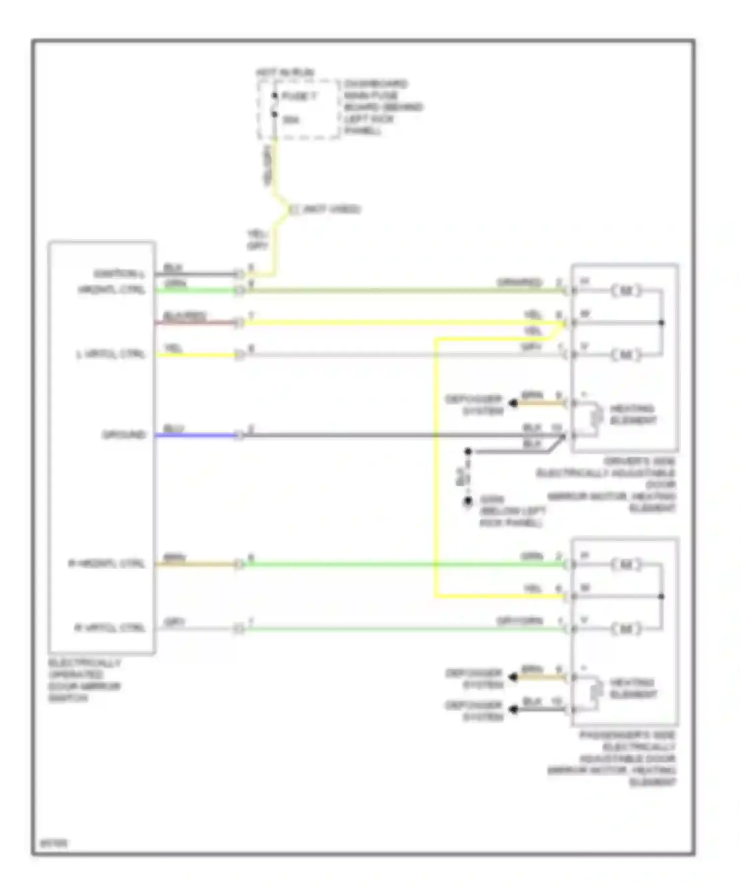 Wiring diagram r hrzntl ctrl for Saab 900 II (1993-1998) (1 of 1)