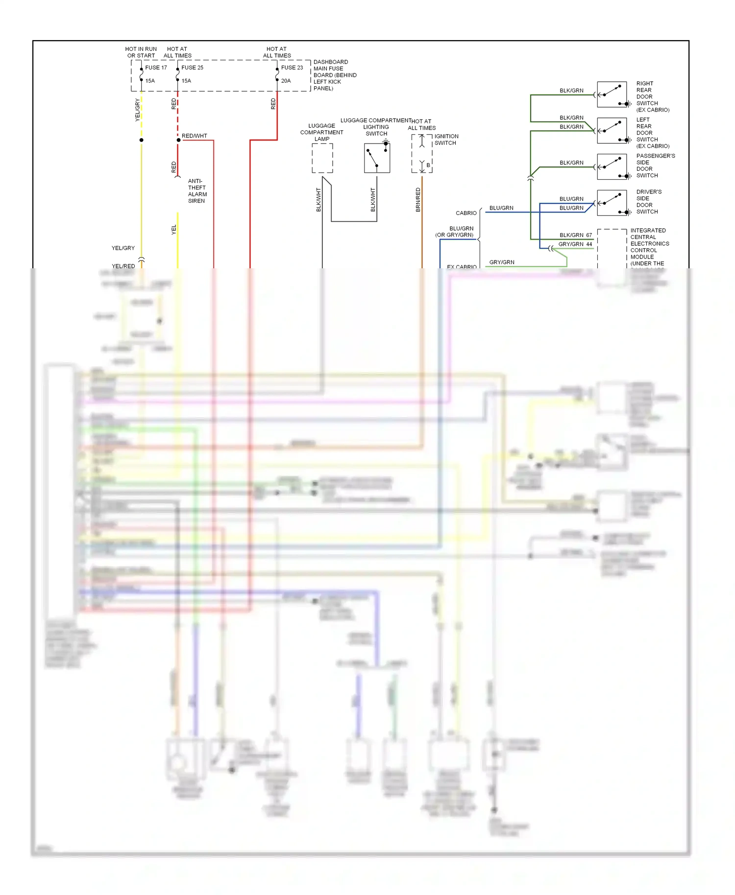 Wiring diagram red for Saab 900 II (1993-1998) (7 of 32)