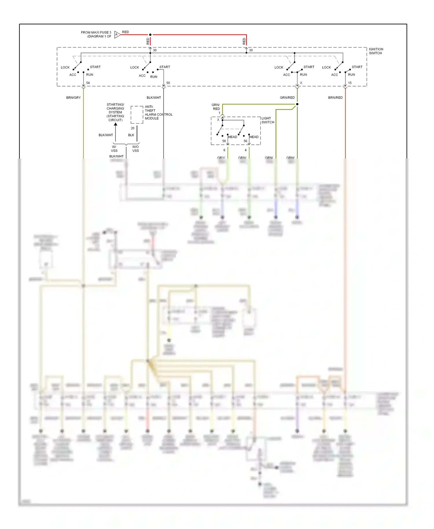 Wiring diagram red for Saab 900 II (1993-1998) (24 of 32)