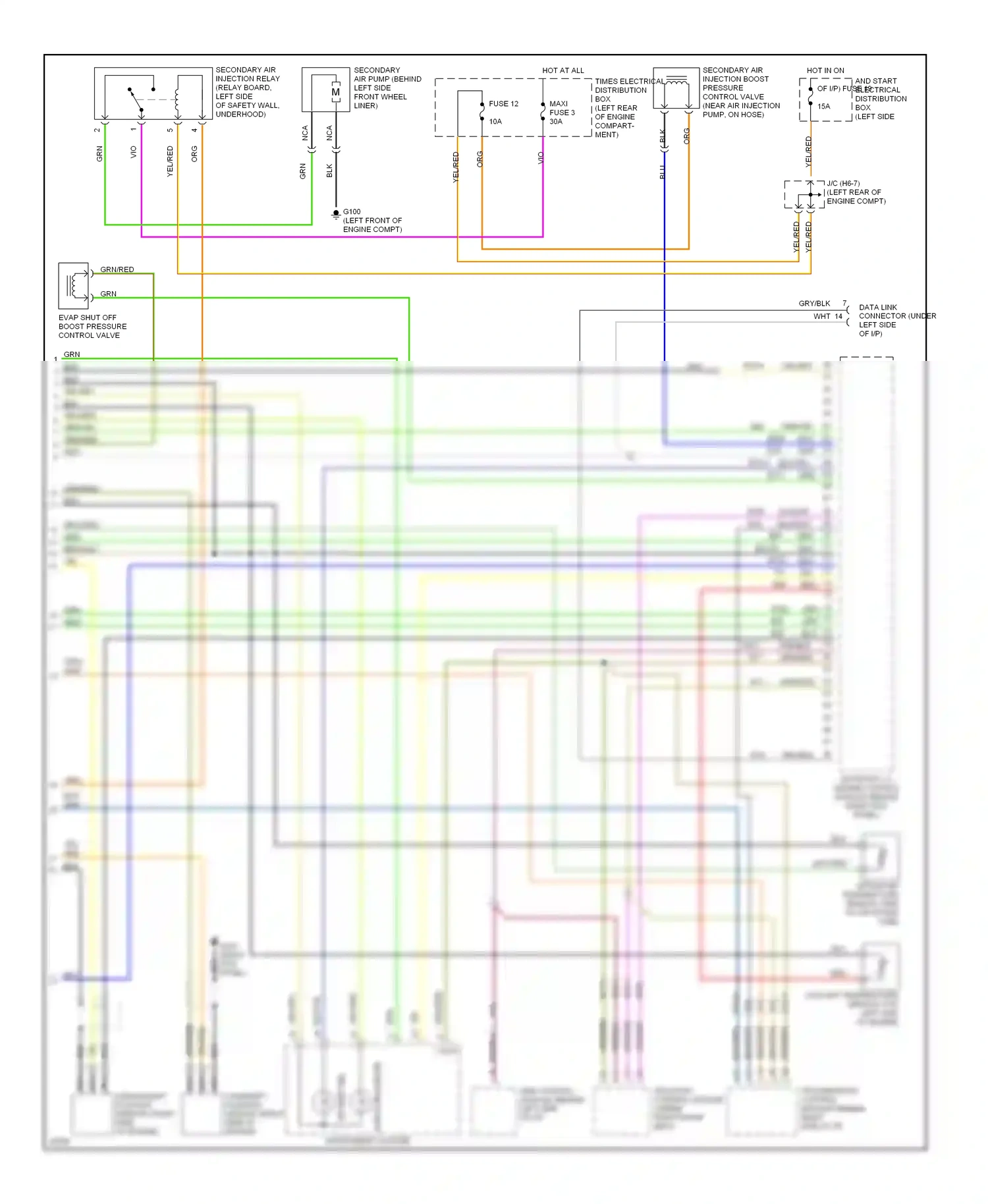 Wiring diagram red for Saab 900 II (1993-1998) (10 of 32)