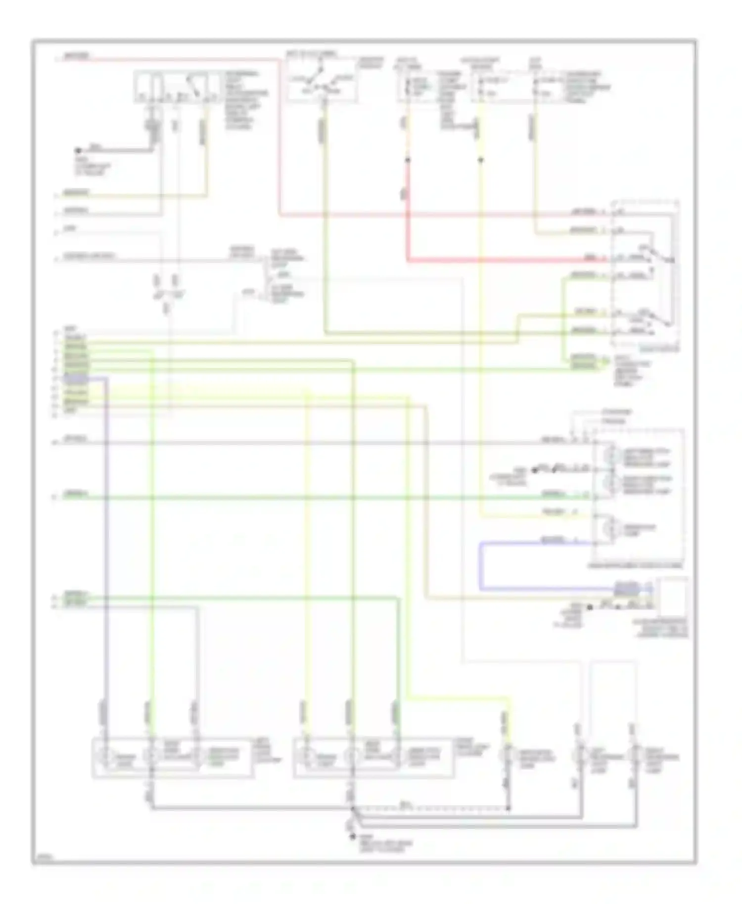 Wiring diagram right direction indicator repeater lamp for Saab 900 II (1993-1998) (1 of 1)