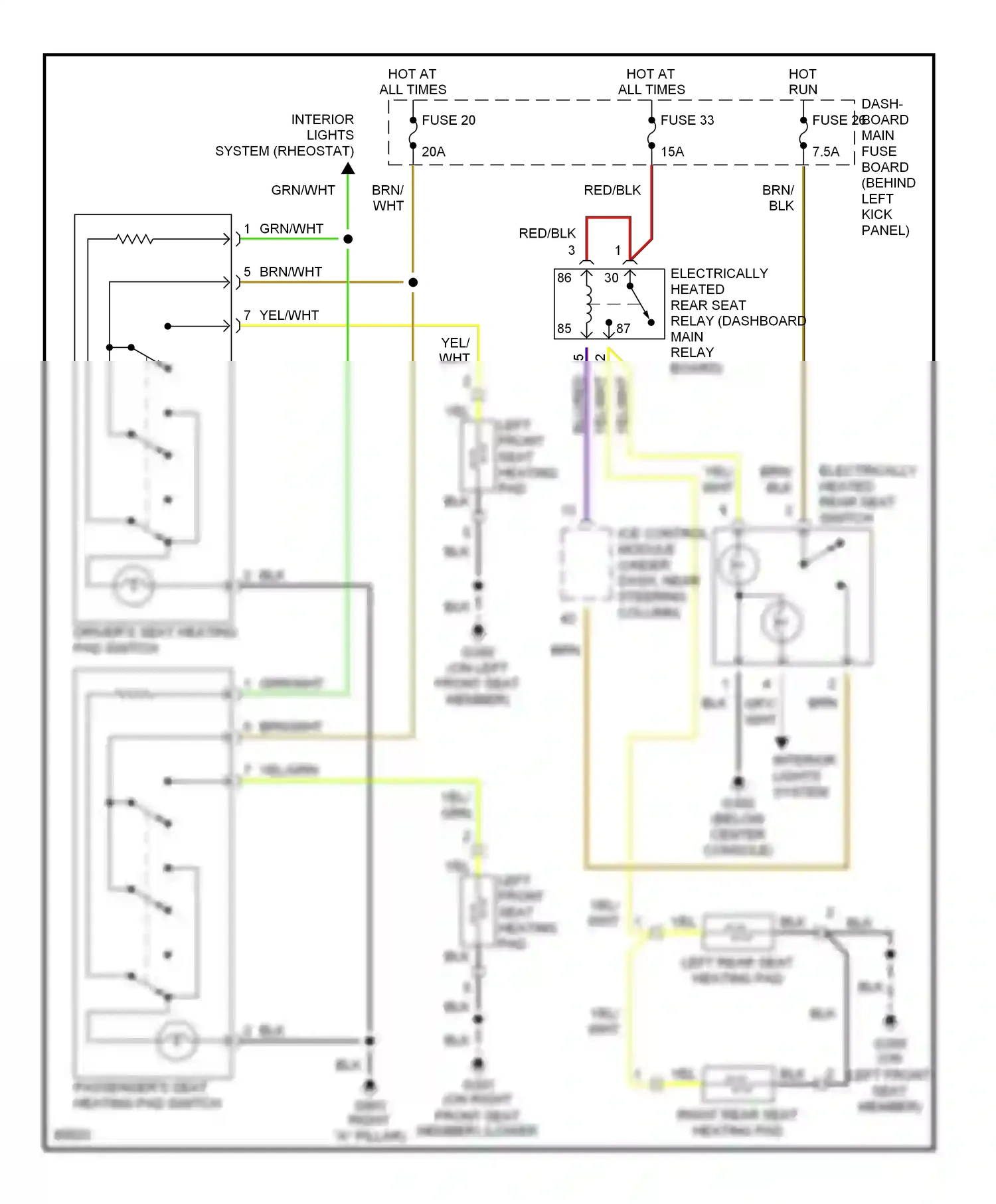 Wiring diagram run for Saab 900 II (1993-1998) (6 of 11)