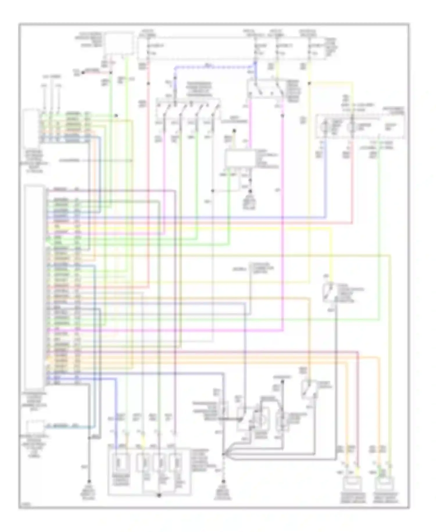 Wiring diagram shift lock solenoid for Saab 900 II (1993-1998) (1 of 1)