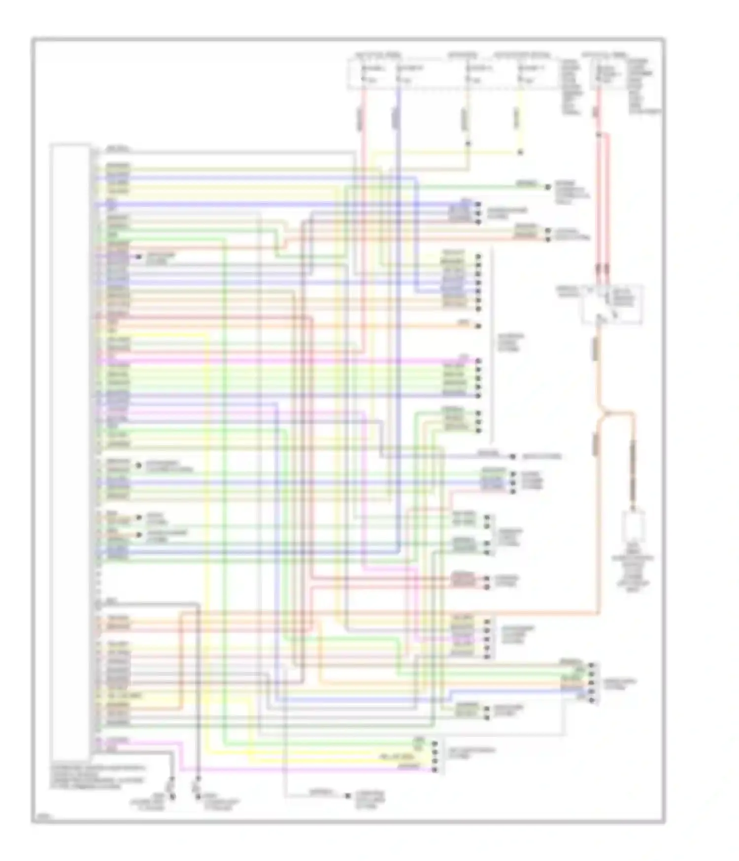 Wiring diagram warning system for Saab 900 II (1993-1998) (1 of 1)