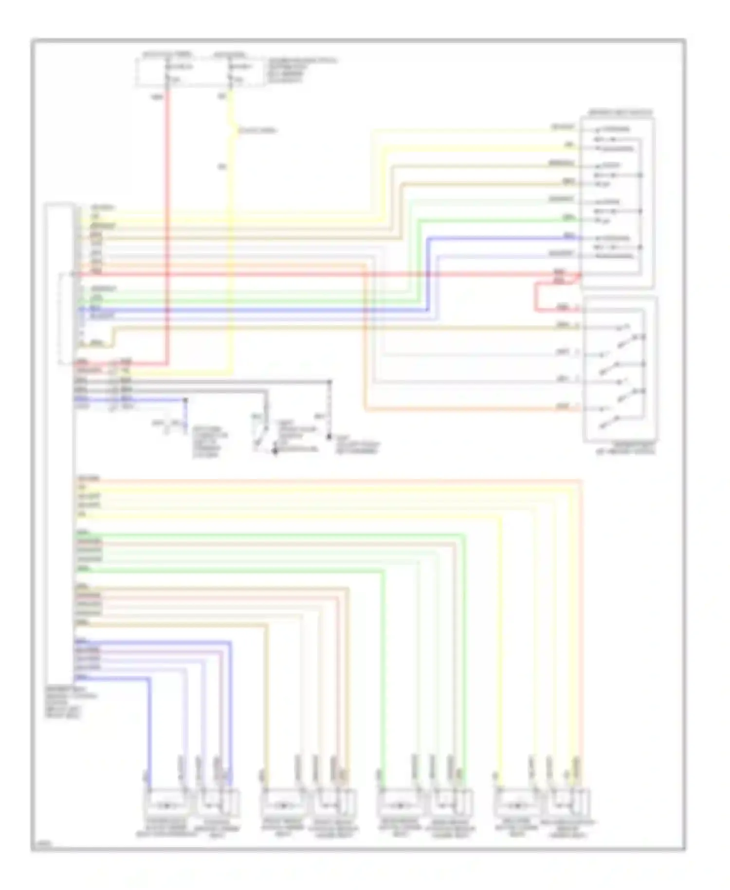 9000 Saab I facelift (1991-1998): Driver's memory seat circuit