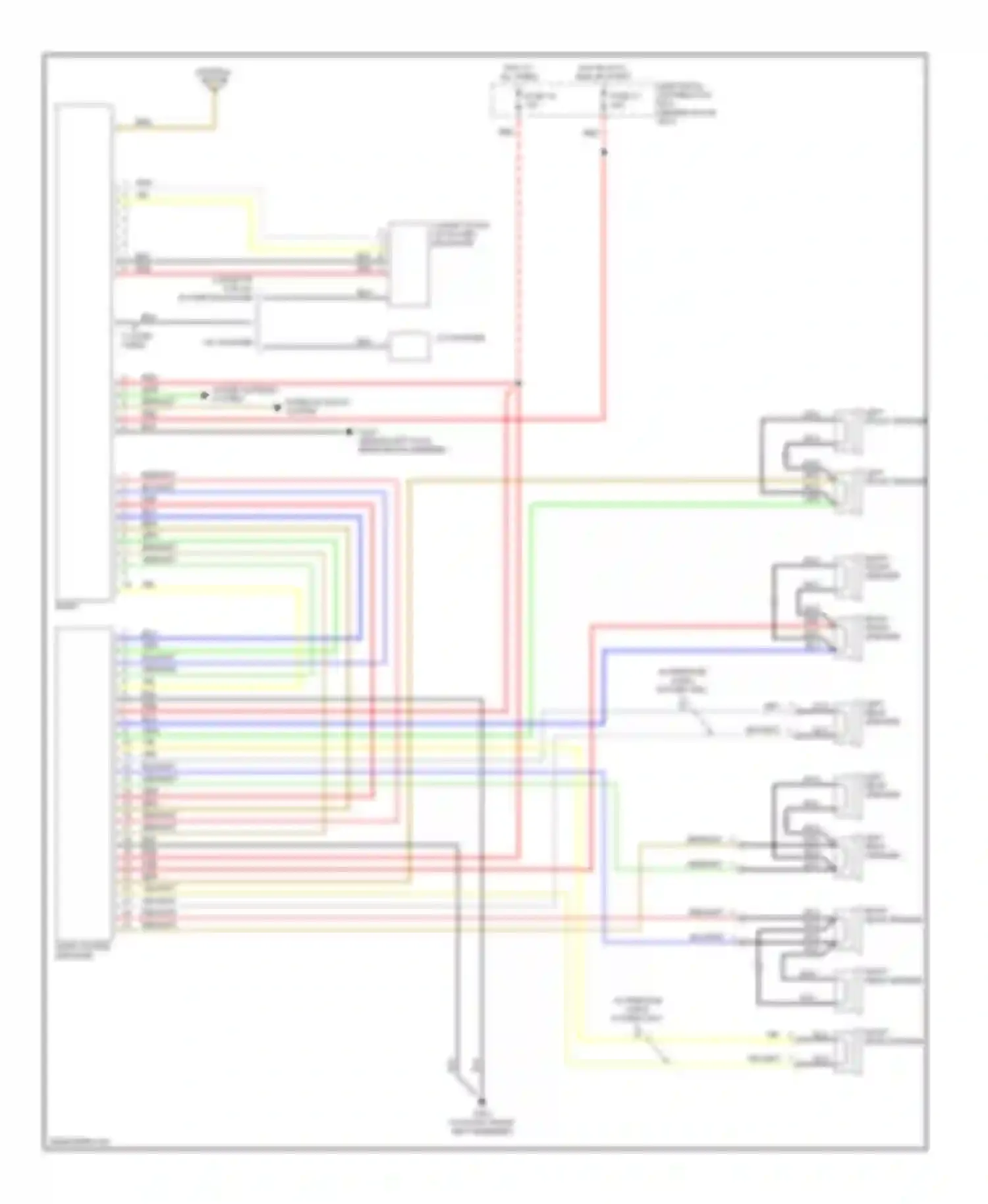 Wiring diagram audio system amplifier for Saab 9000 I facelift (1991-1998) (1 of 1)