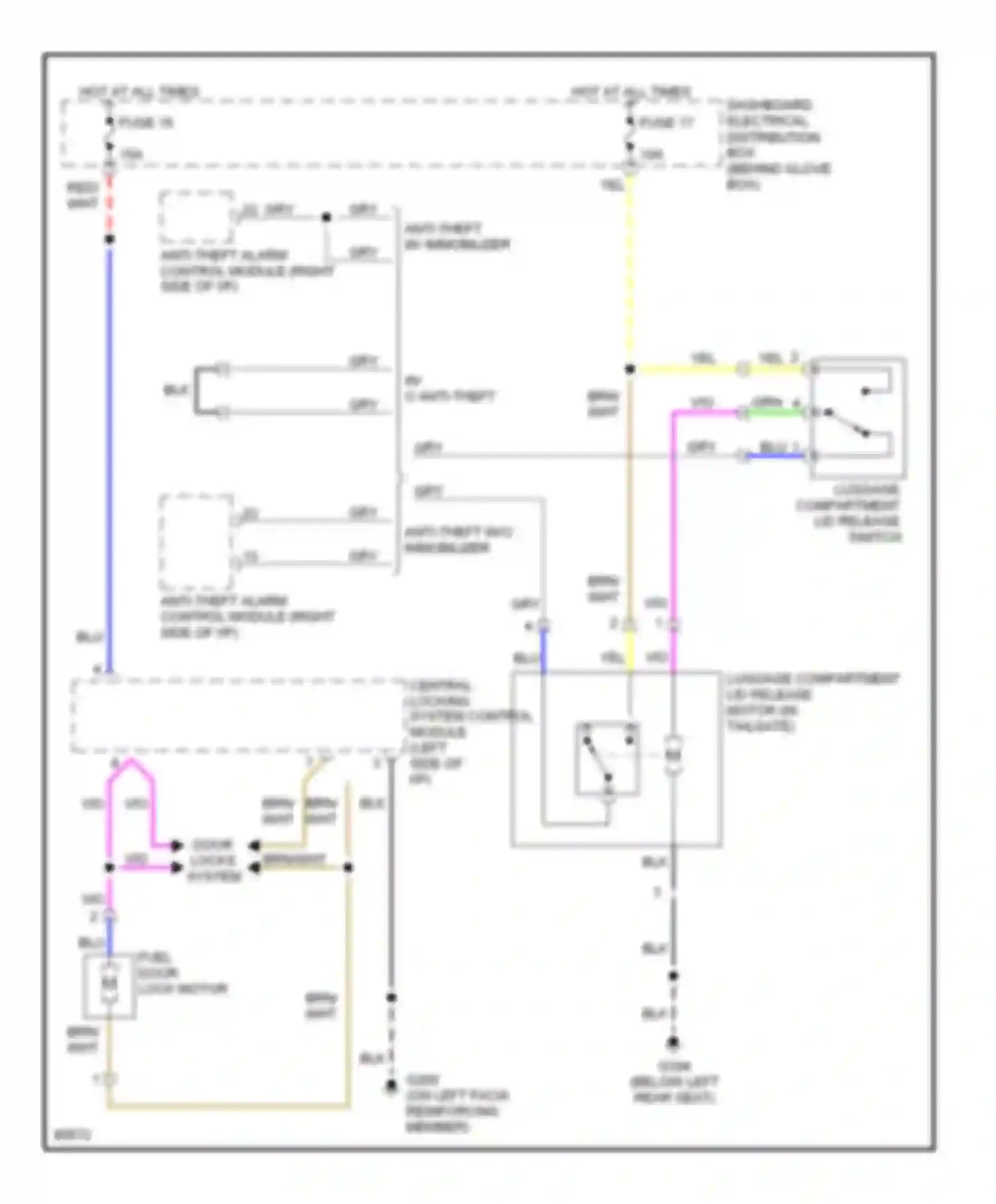 Wiring diagram fuse 16 for Saab 9000 I facelift (1991-1998) (7 of 7)