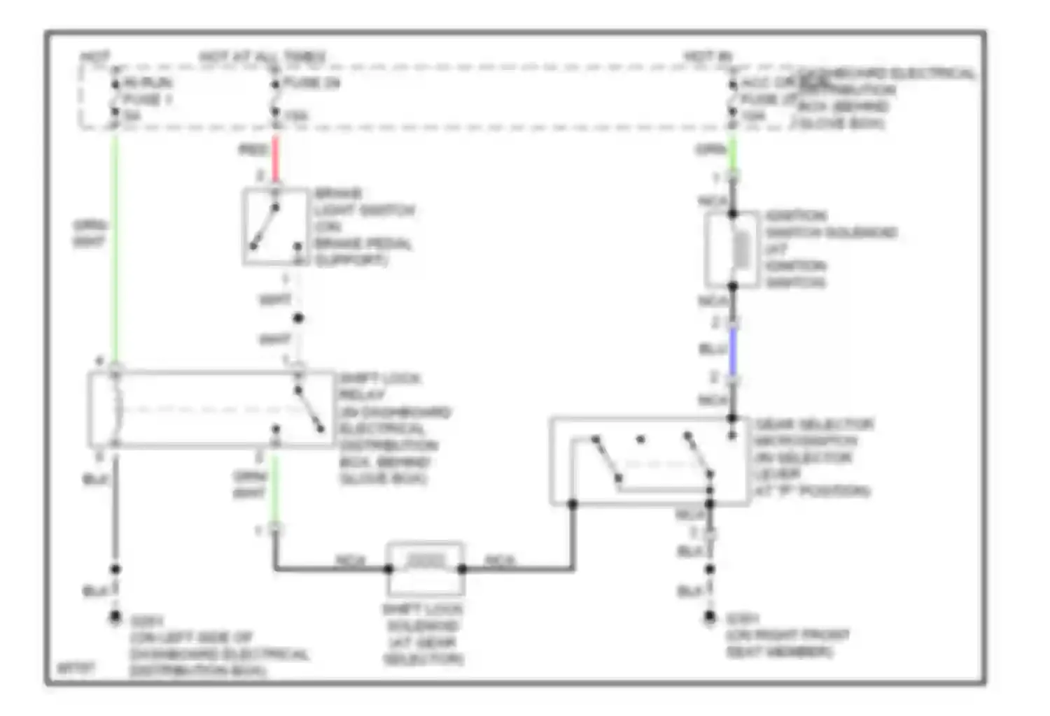 Wiring diagram hot in acc or run fuse 27 for Saab 9000 I facelift (1991-1998) (1 of 1)