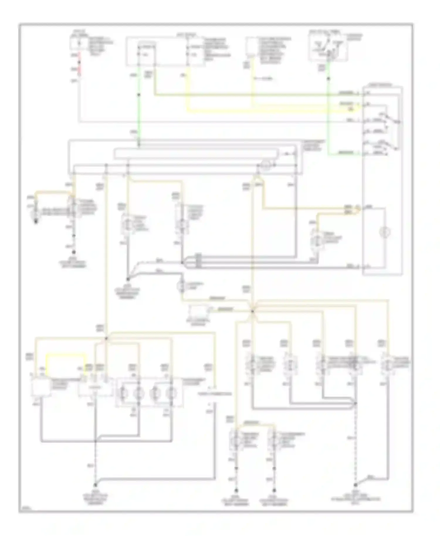 Wiring diagram ignition switch for Saab 9000 I facelift (1991-1998) (5 of 10)