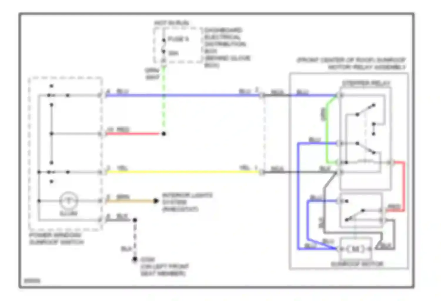 Wiring diagram stepper relay for Saab 9000 I facelift (1991-1998) (1 of 1)