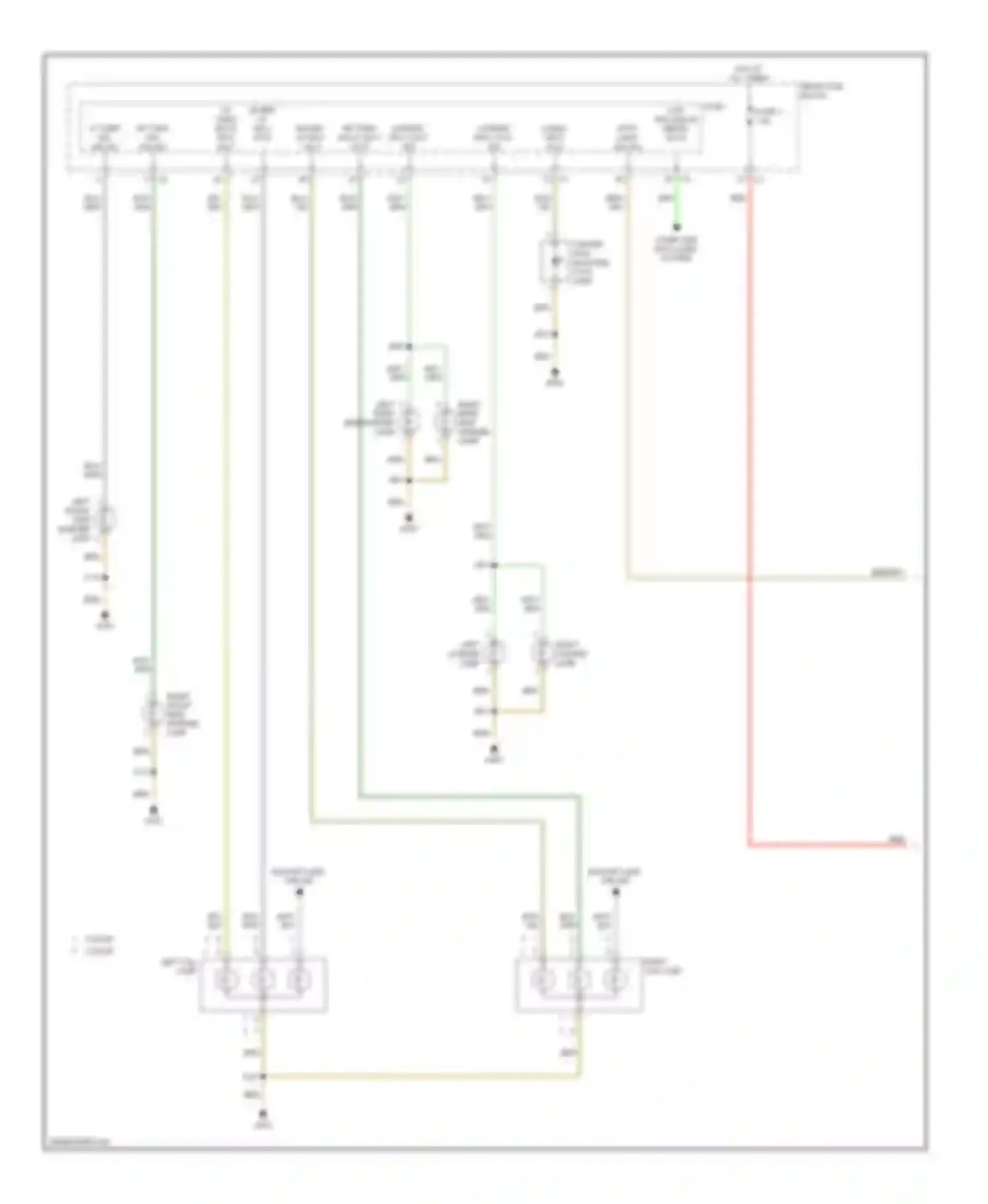 Astra Saturn I (2008-2009): Exterior lamps circuit (1 of 2)