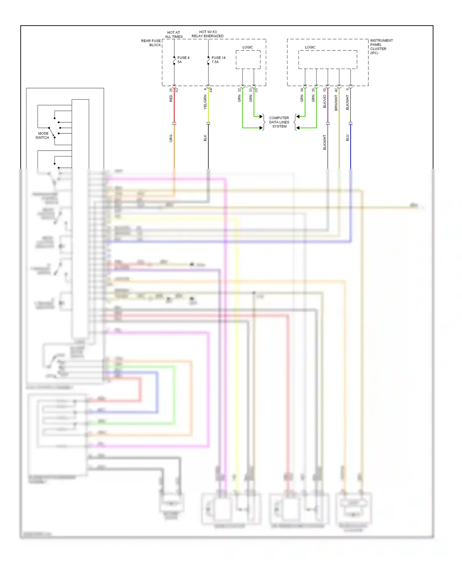 Saturn Astra I (2008-2009) computer data lines system wiring diagram  (9 of 31)