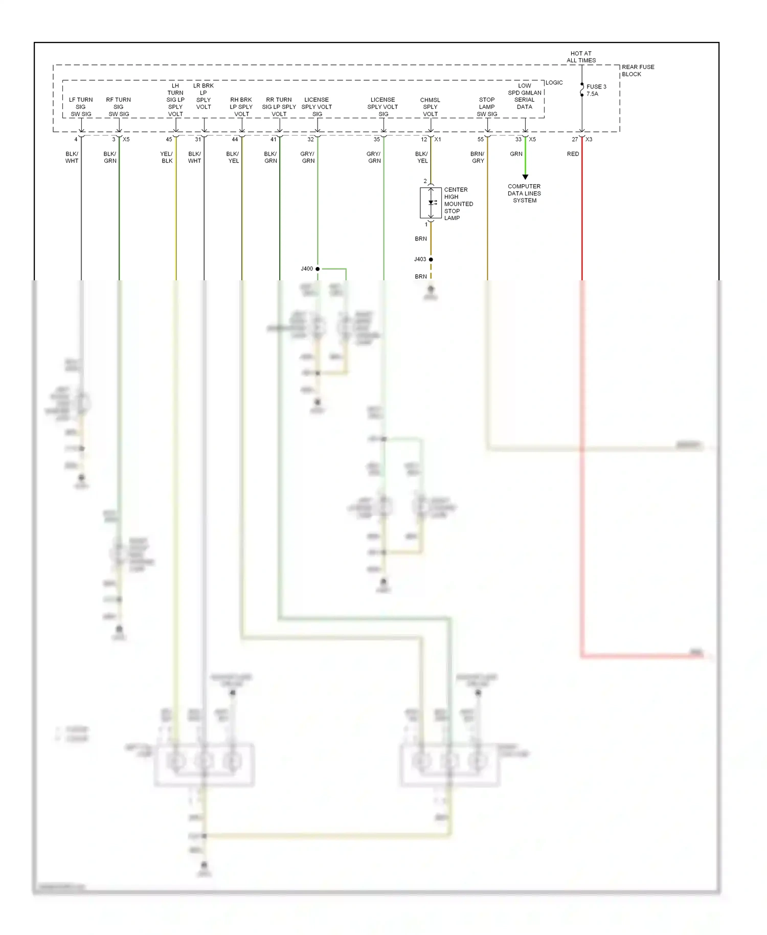 Saturn Astra I (2008-2009) computer data lines system wiring diagram  (13 of 31)
