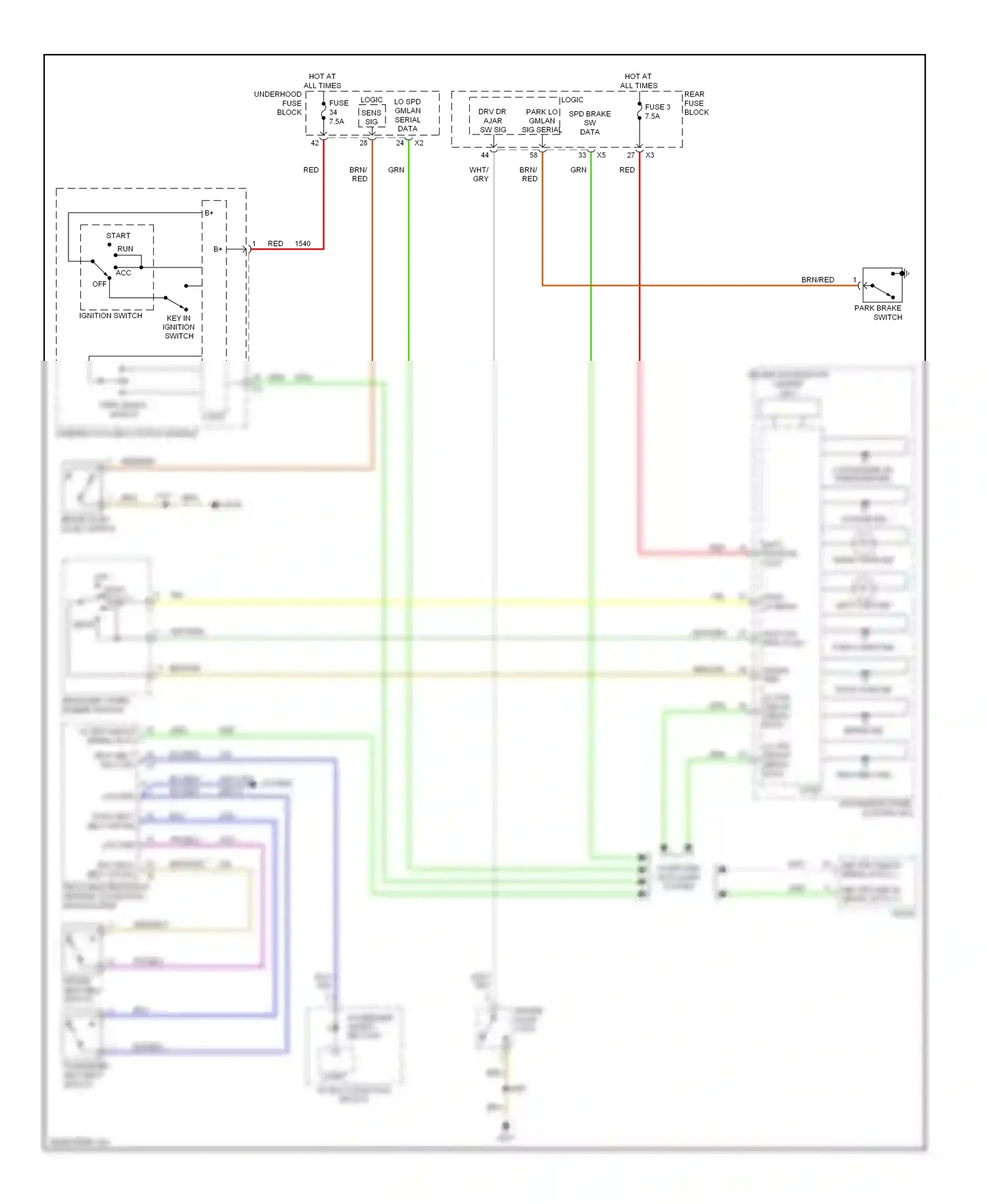 Saturn Astra I (2008-2009) computer data lines system wiring diagram  (22 of 31)