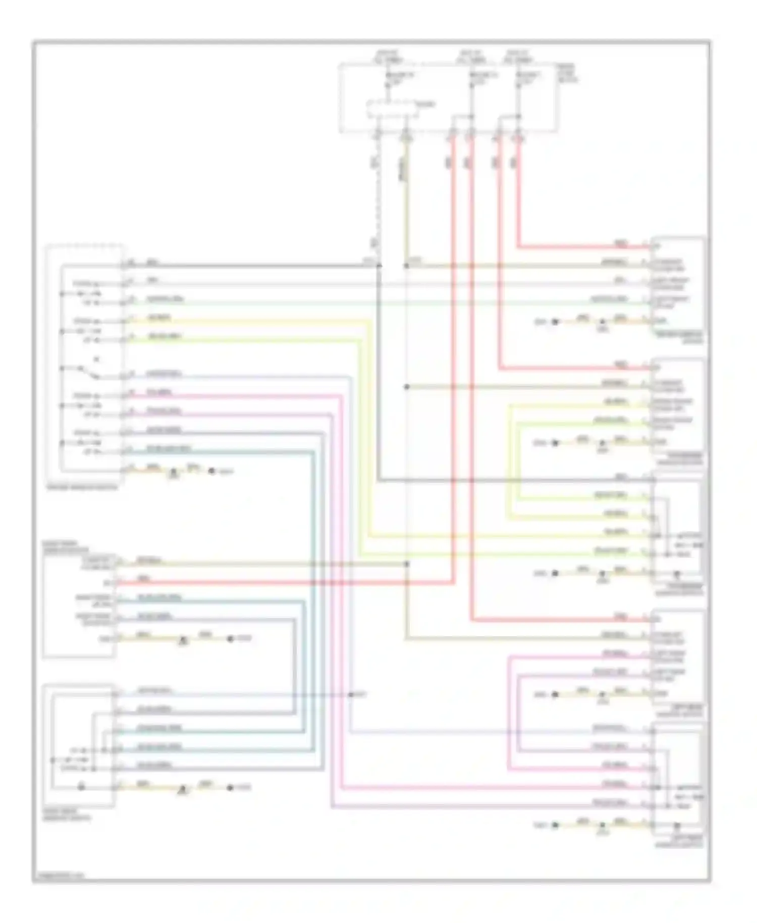 Wiring diagram driver window motor for Saturn Astra I (2008-2009) (2 of 2)