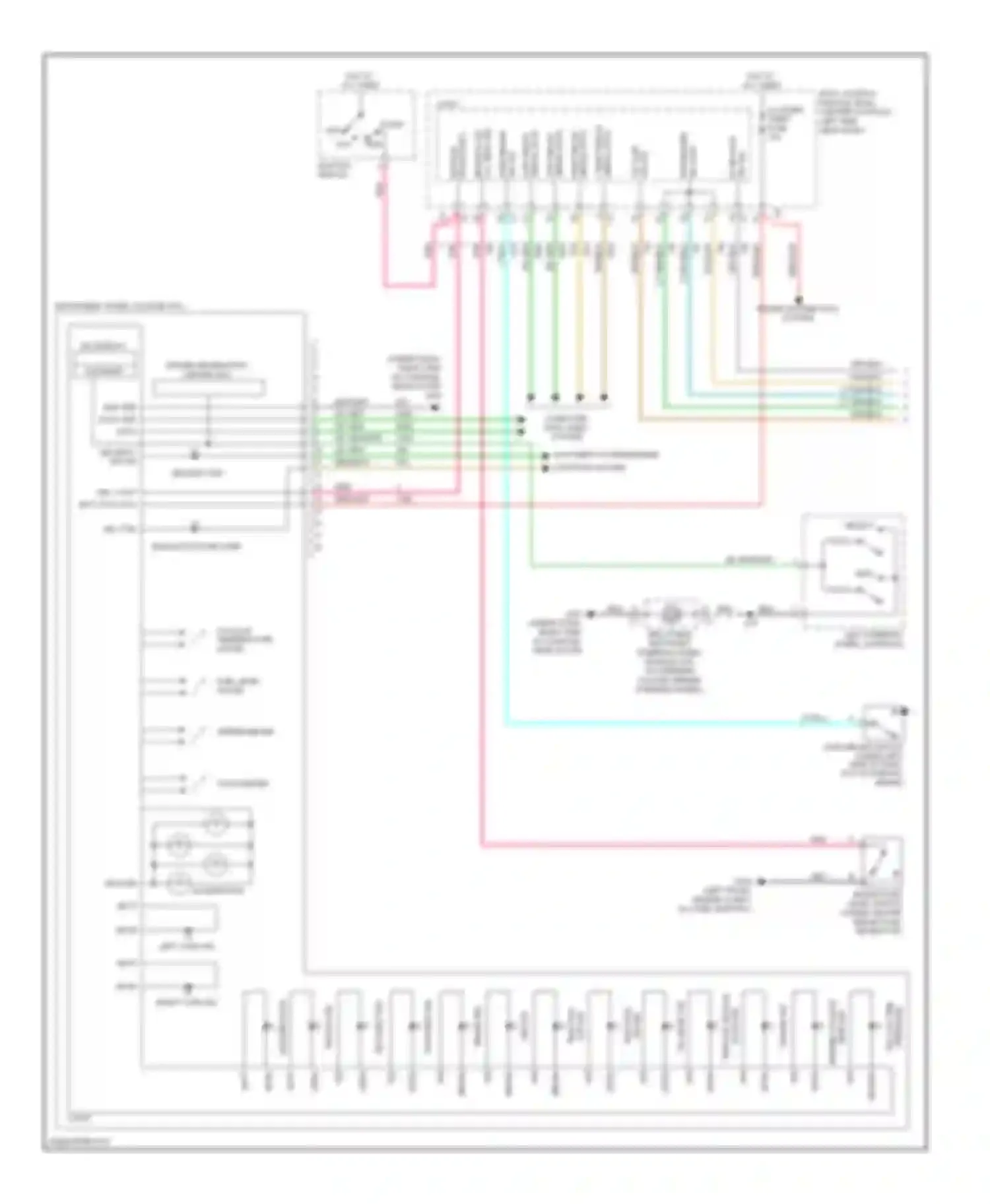 Aura Saturn I (2006-2010): Instrument cluster circuit (1 of 2)