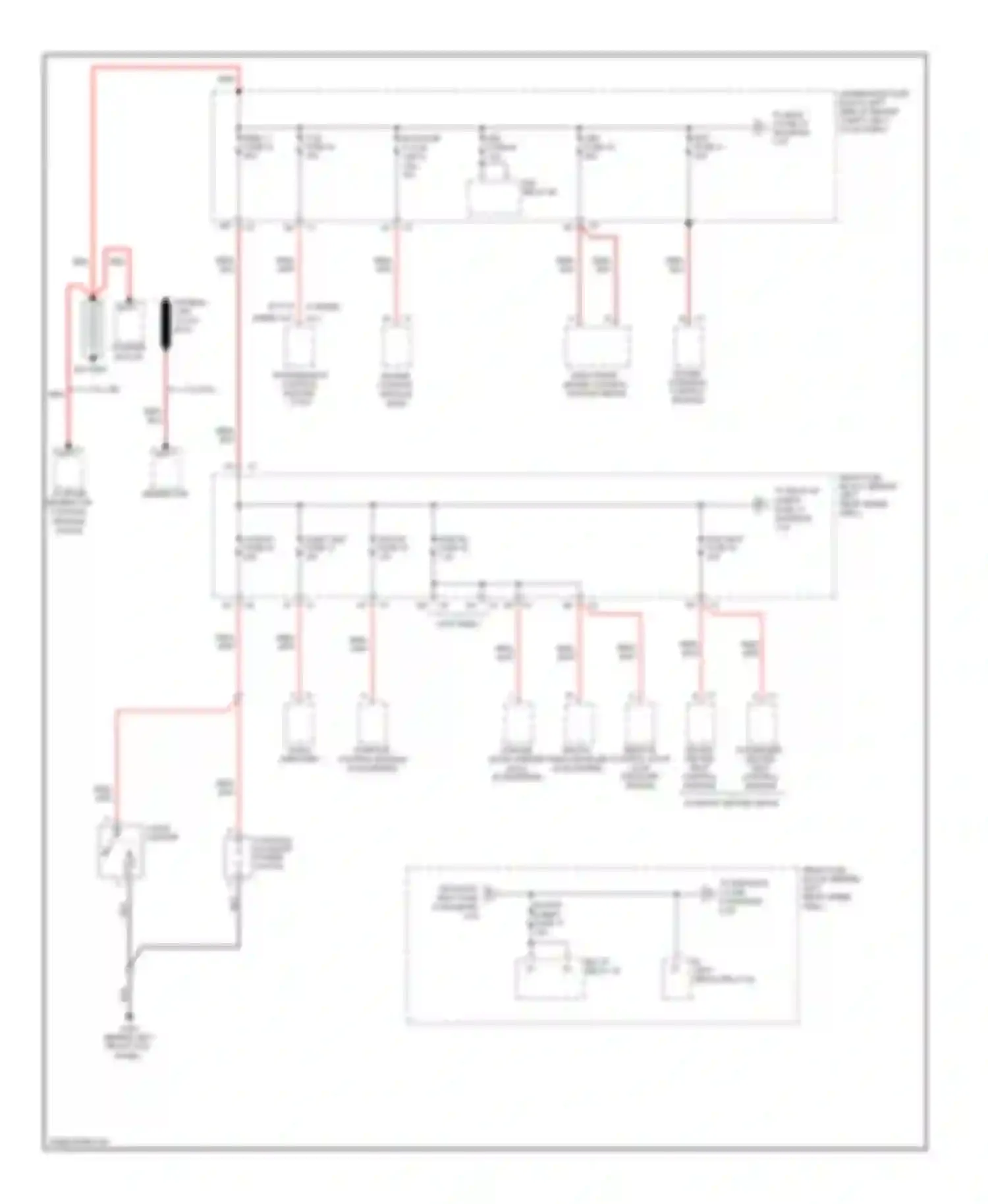 Aura Saturn I (2006-2010): Power distribution circuit (1 of 5)