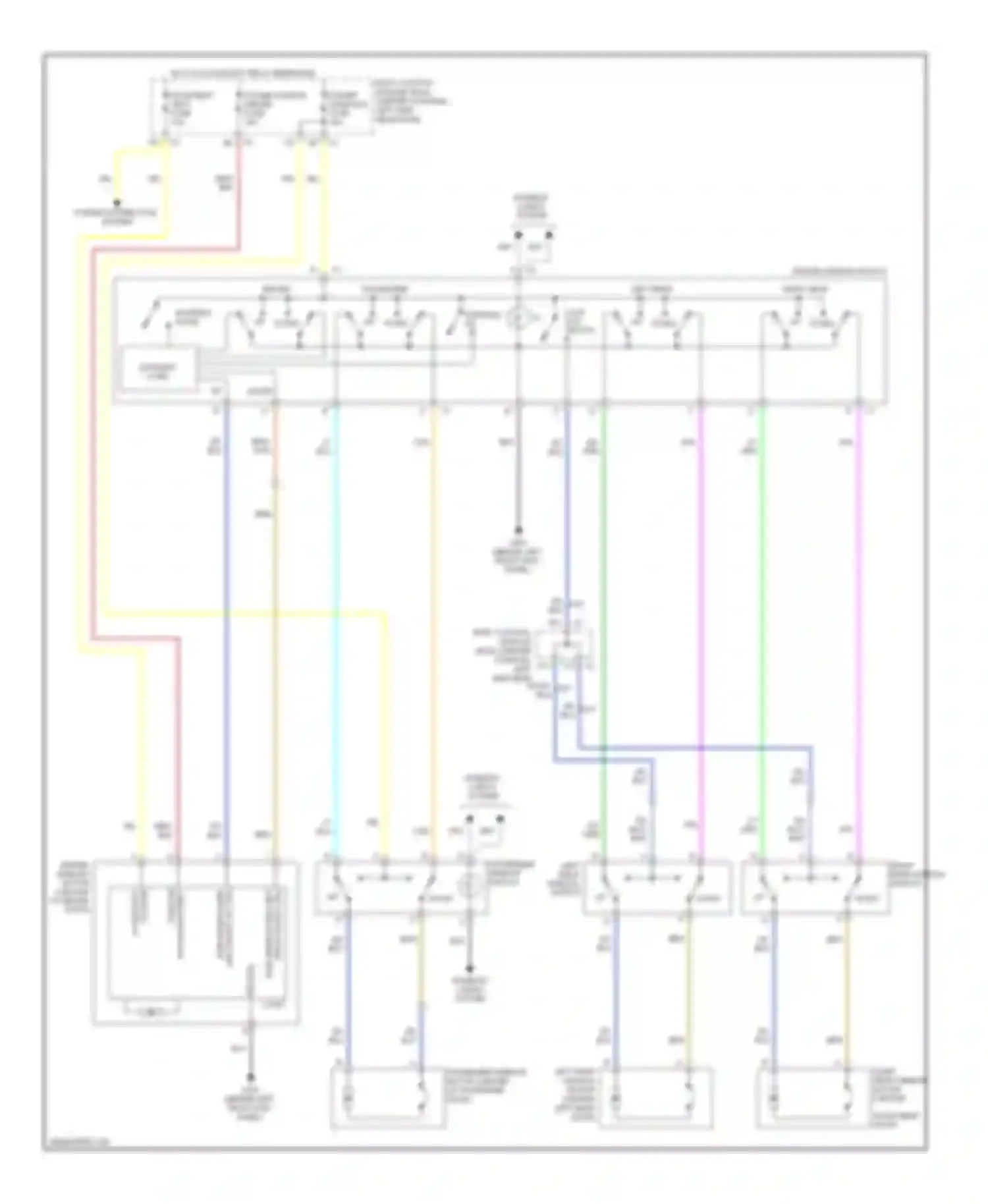 Aura Saturn I (2006-2010): Power windows circuit