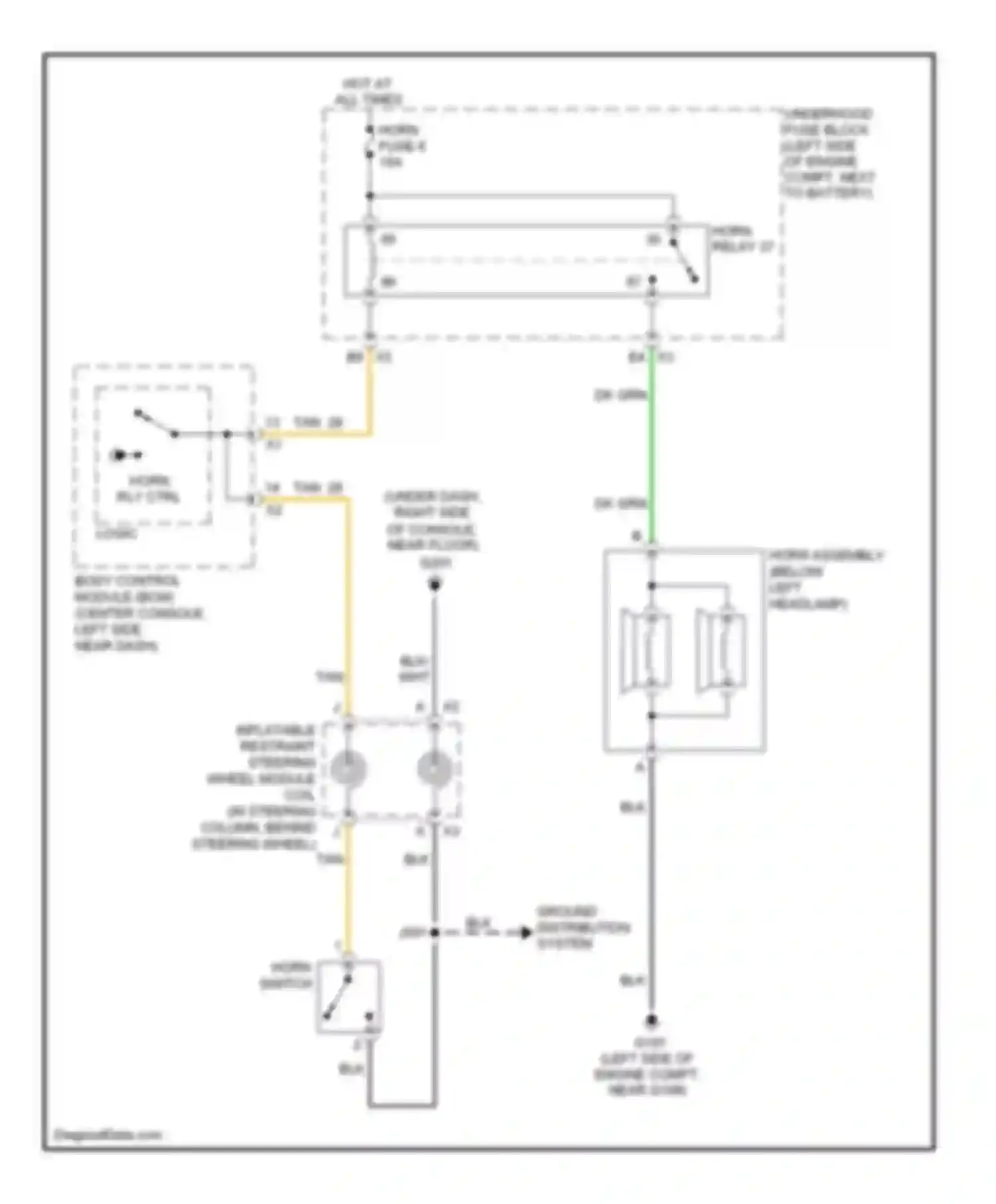 Wiring diagram blk for Saturn Aura I (2006-2010) (53 of 88)