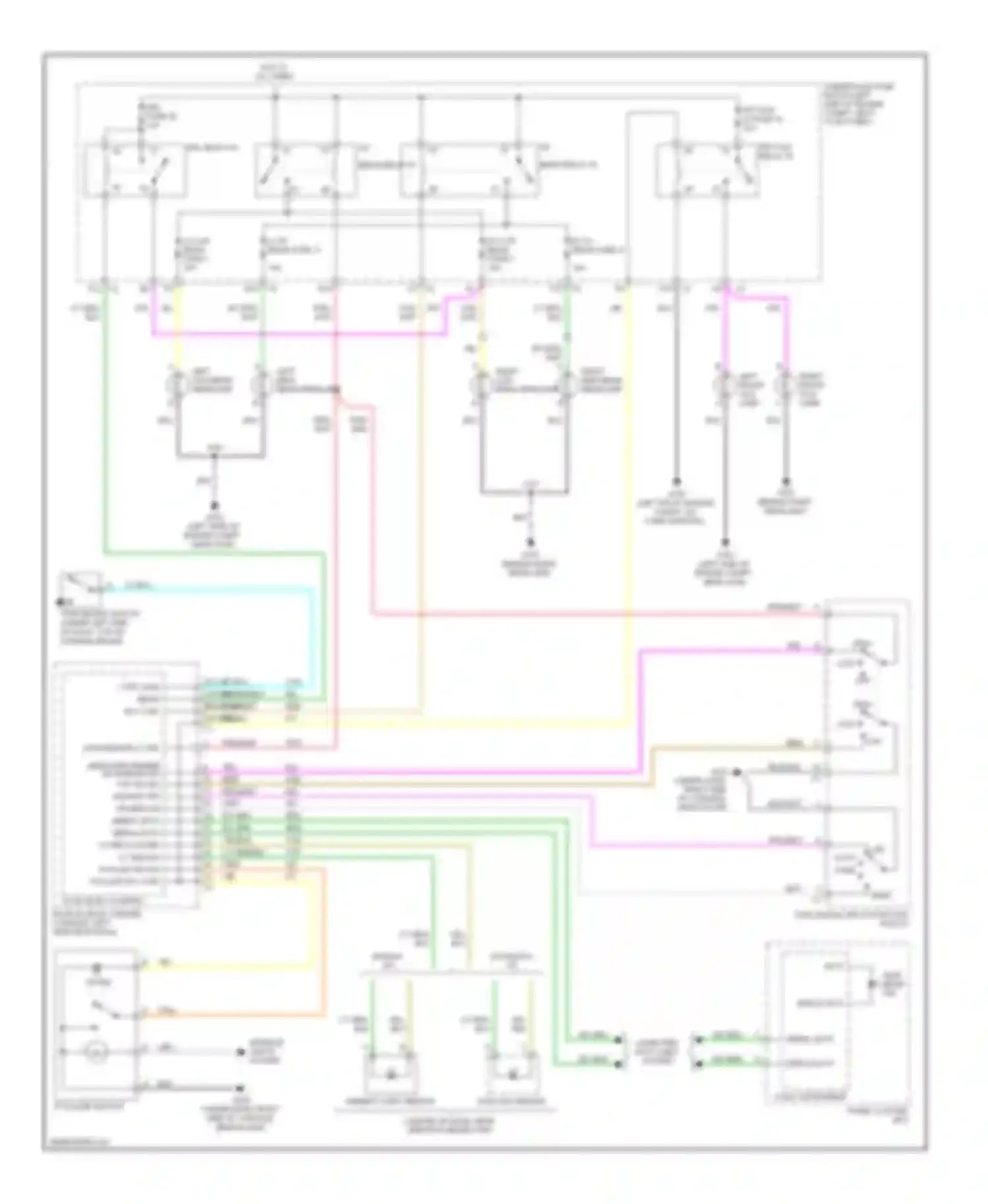 Wiring diagram left high beam headlamp for Saturn Aura I (2006-2010) (2 of 2)