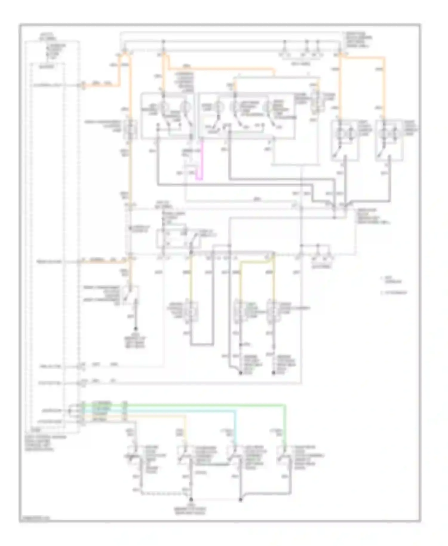Wiring diagram mirror lamp for Saturn Aura I (2006-2010) (1 of 1)