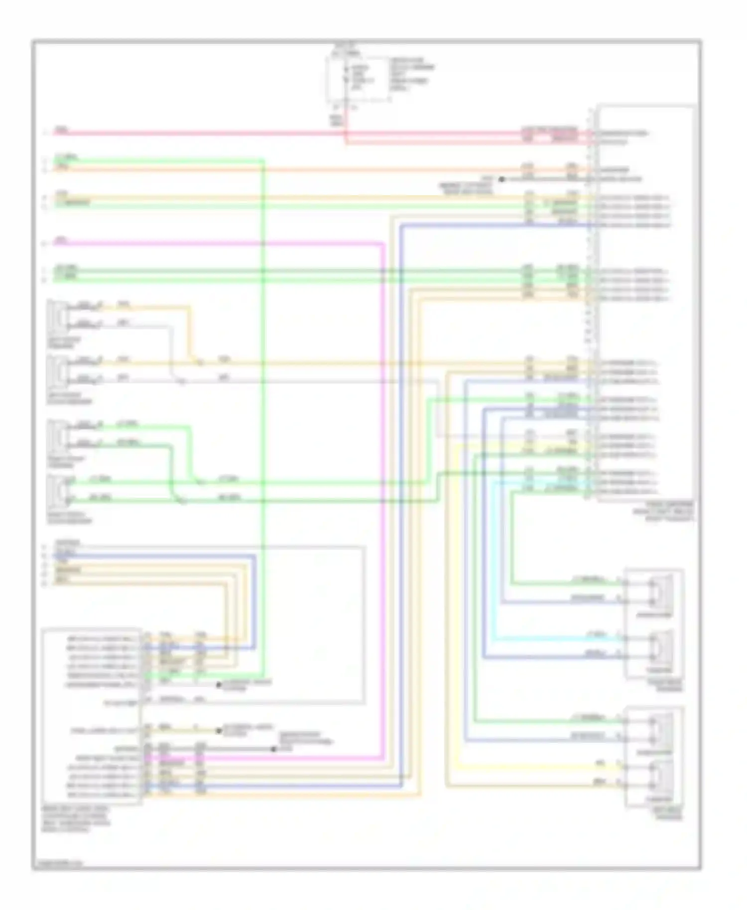 Wiring diagram right front door speaker for Saturn Aura I (2006-2010) (2 of 2)