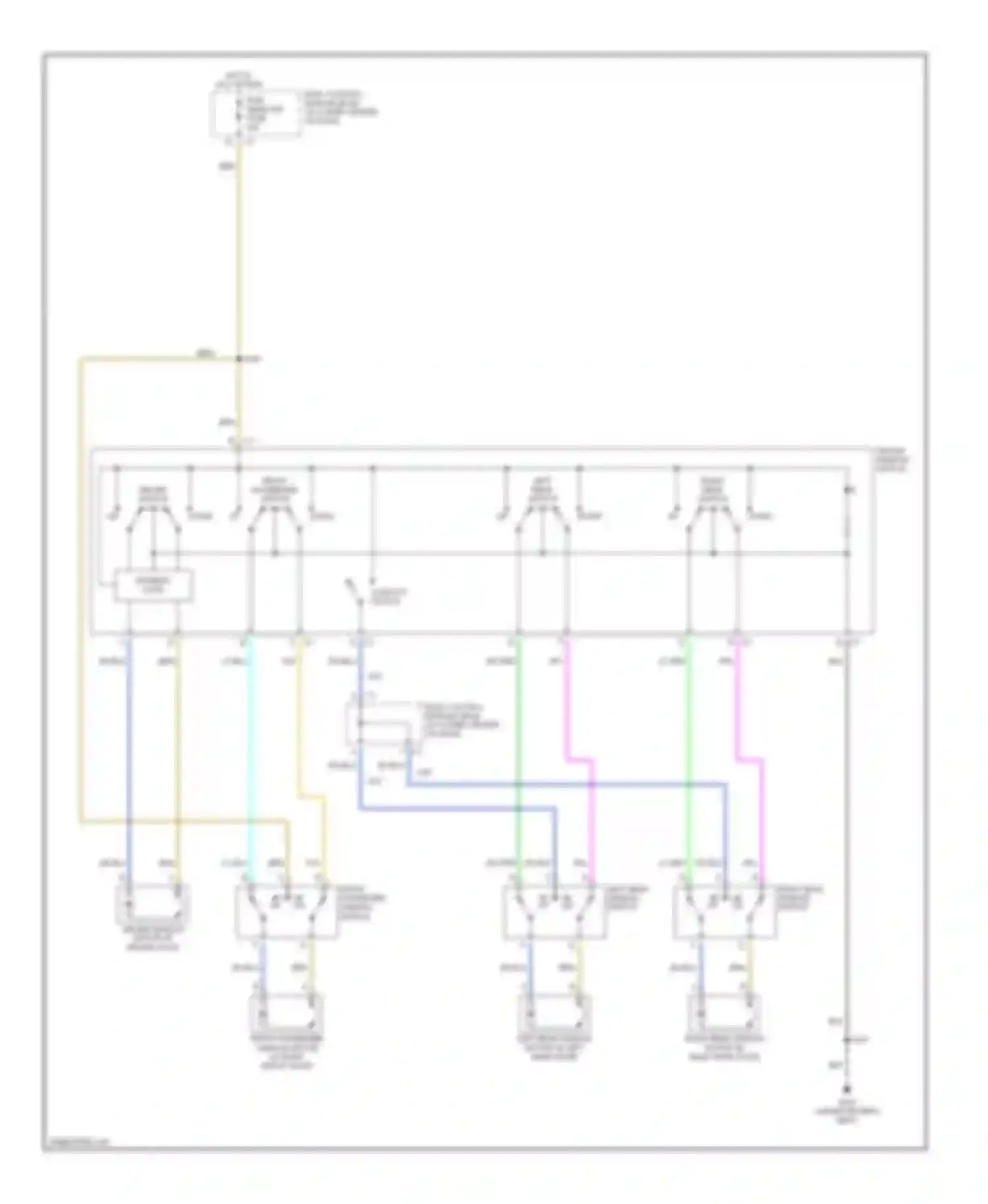 ION Saturn I (2003-2007): Power windows circuit, sedan