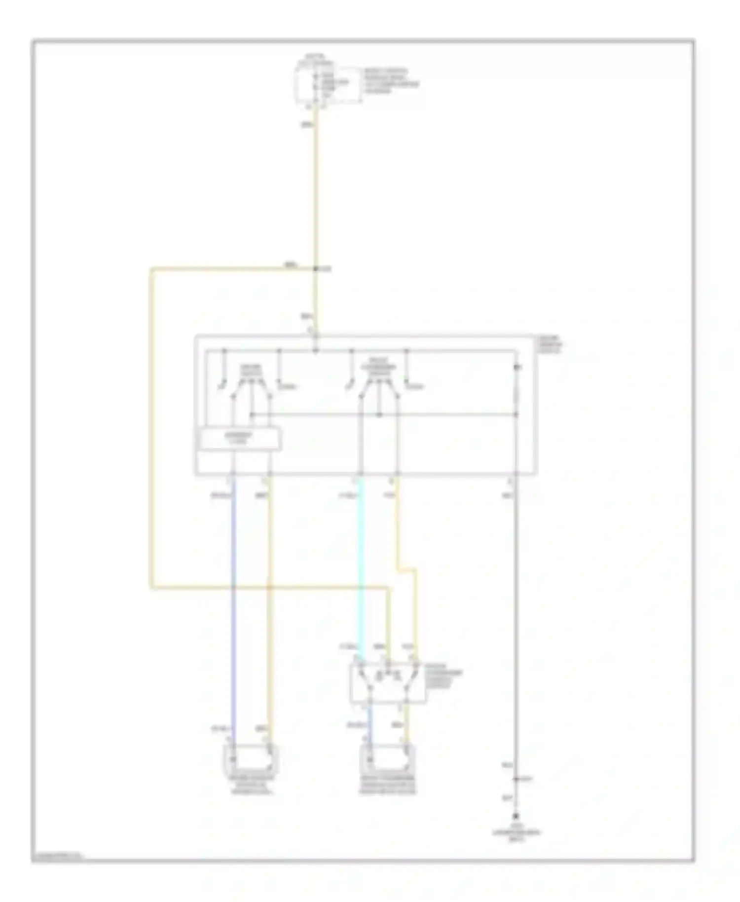 Wiring diagram front passenger switch for Saturn ION I (2003-2007) (1 of 2)