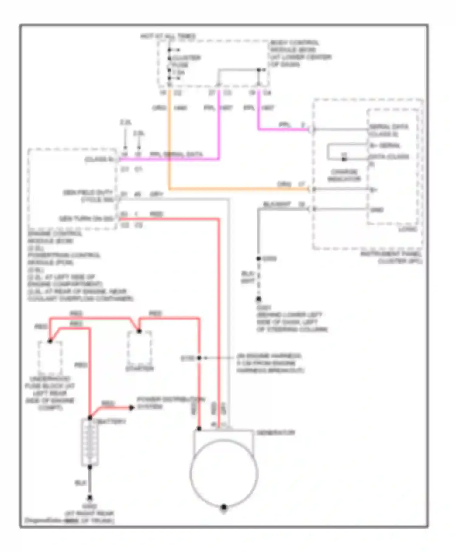 Wiring diagram hot at all times for Saturn ION I (2003-2007) (23 of 34)