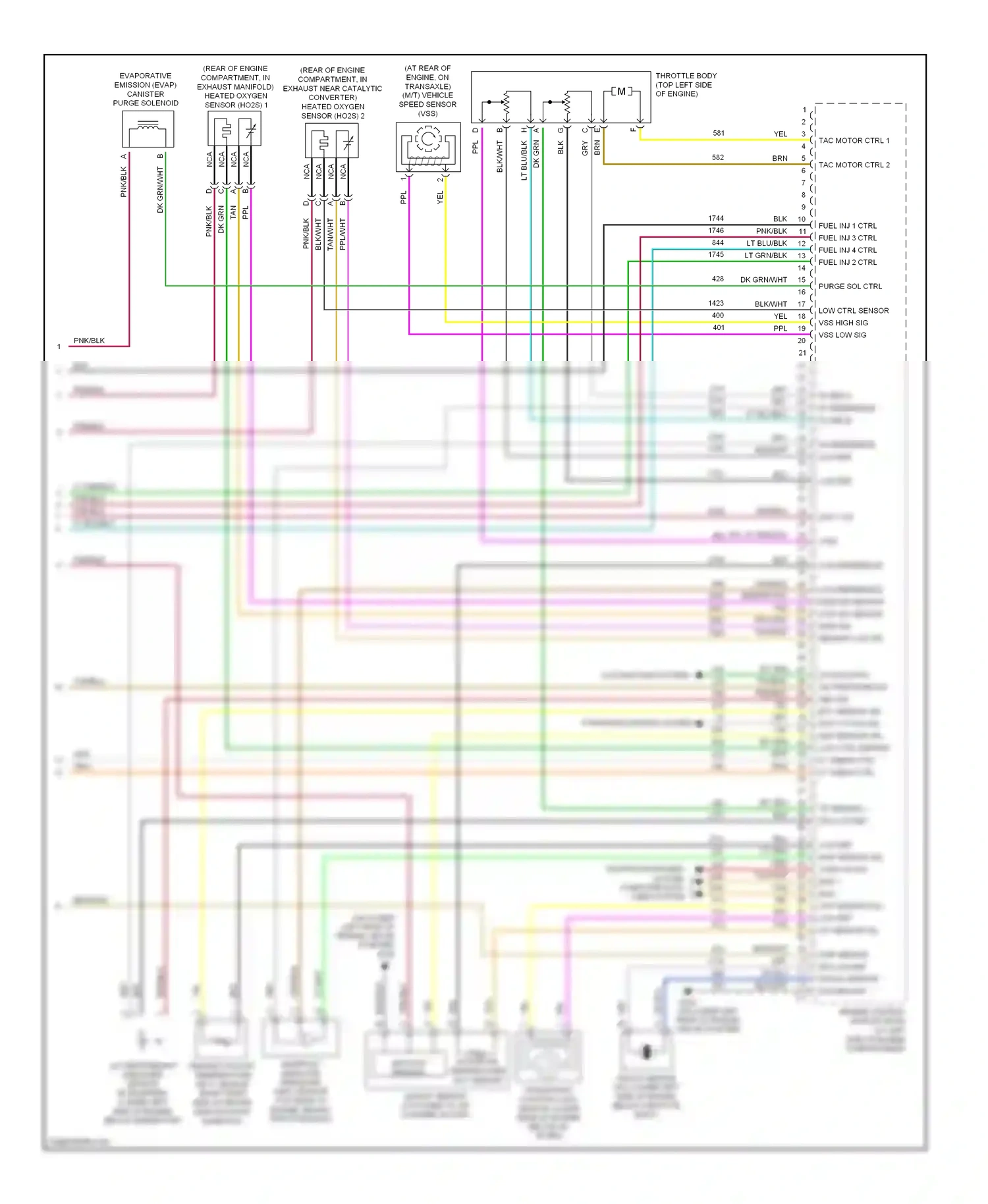 Saturn ION I (2003-2007) low reference high sig sensor low sig sensor high sig sensor low sig sensor ppl wiring diagram  (1 of 1)