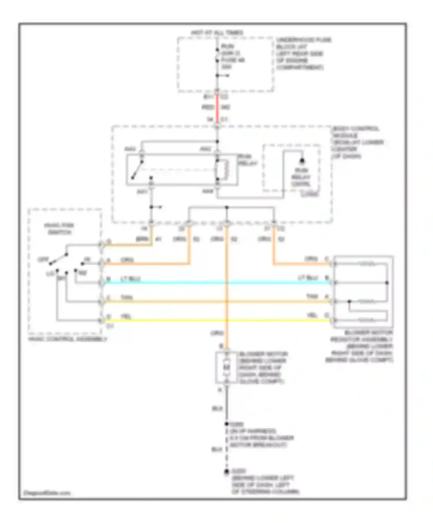 Wiring diagram red for Saturn ION I (2003-2007) (6 of 19)