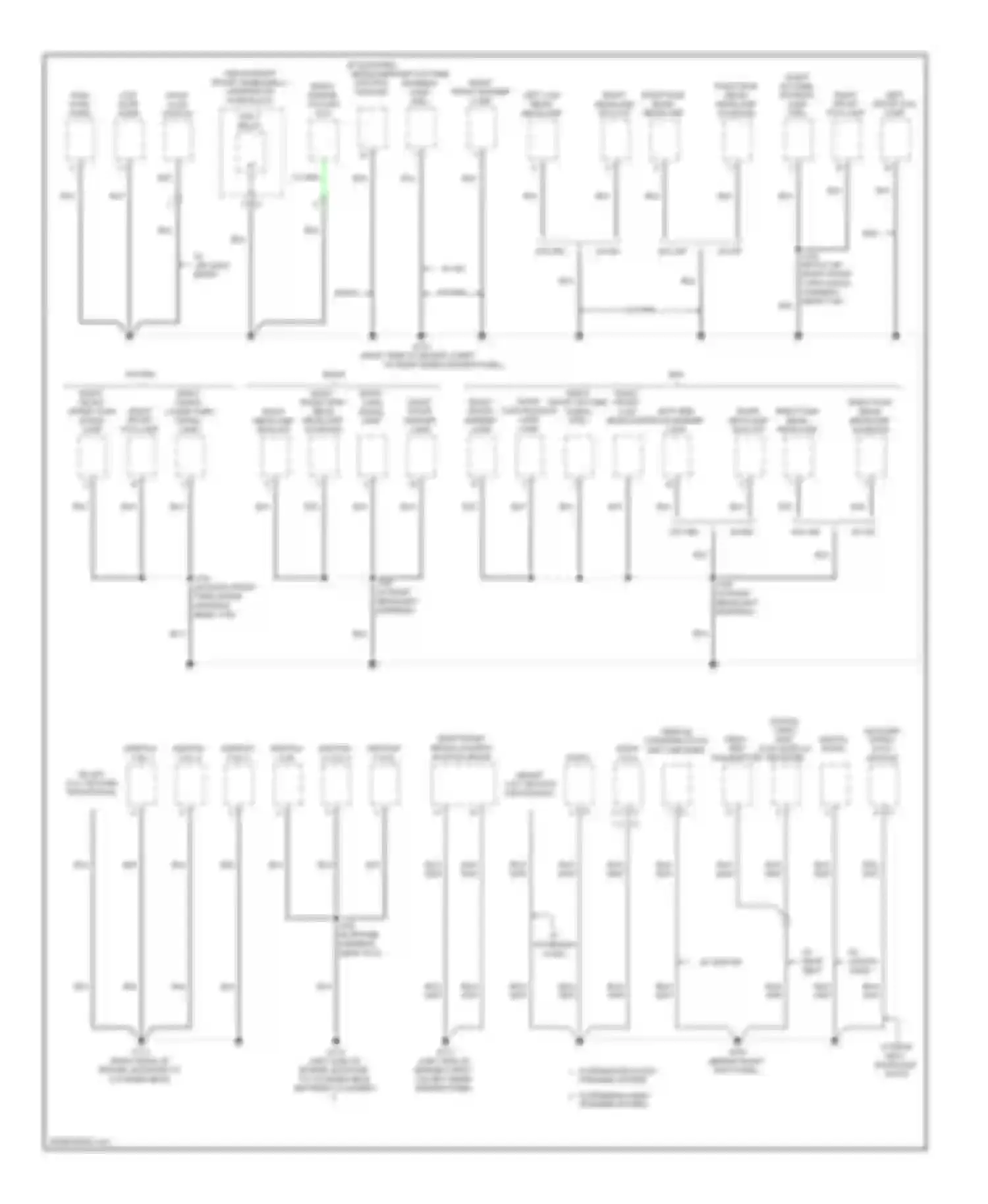 Outlook Saturn I (2006-2010): Ground distribution circuit (2 of 5)
