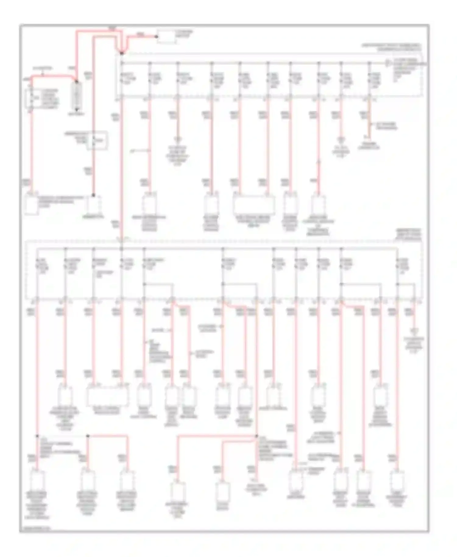 Outlook Saturn I (2006-2010): Power distribution circuit (1 of 4)