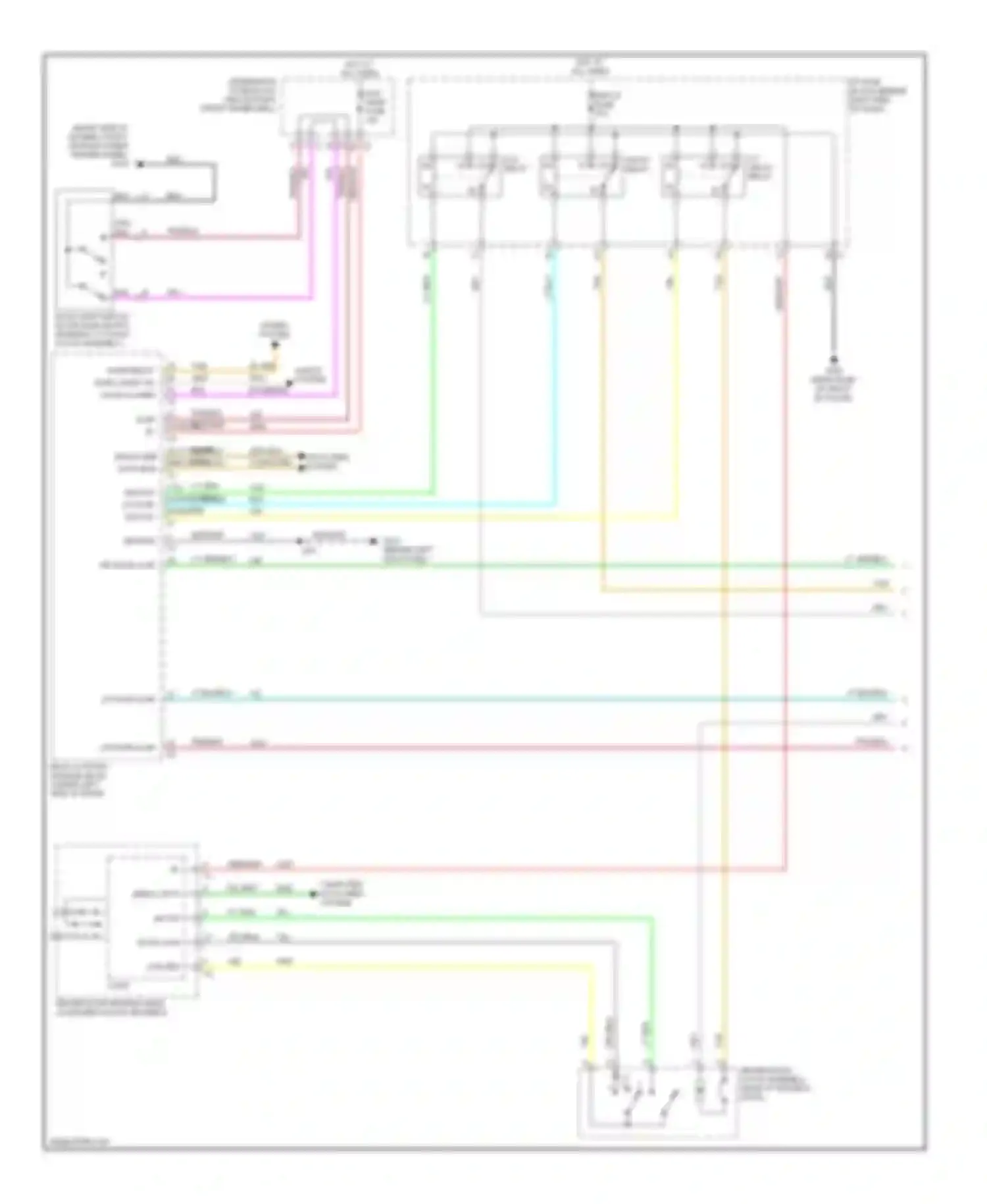 Outlook Saturn I (2006-2010): Power door locks circuit, with express up/down windows (1 of 2)