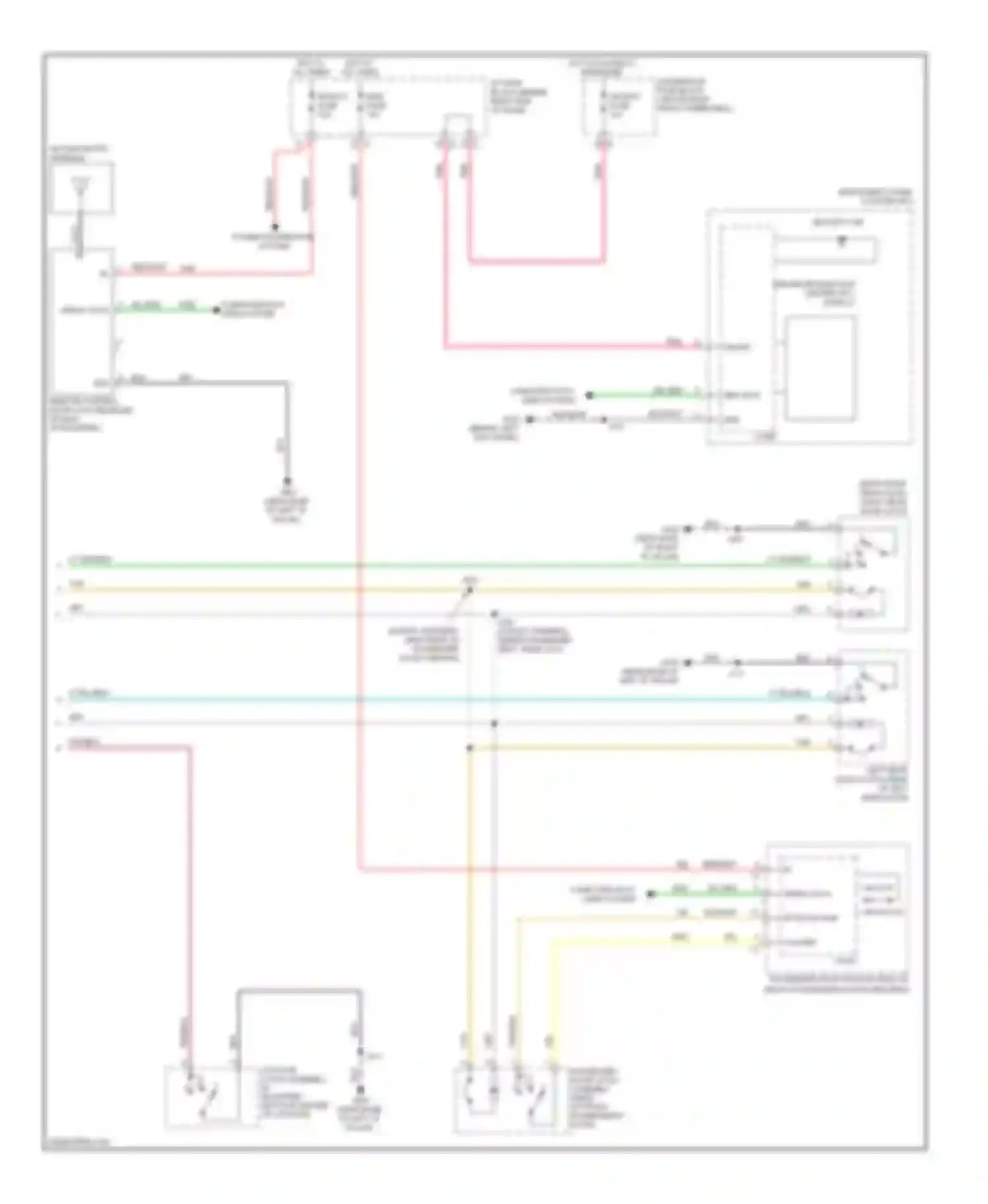 Outlook Saturn I (2006-2010): Power door locks circuit, with express up/down windows (2 of 2)