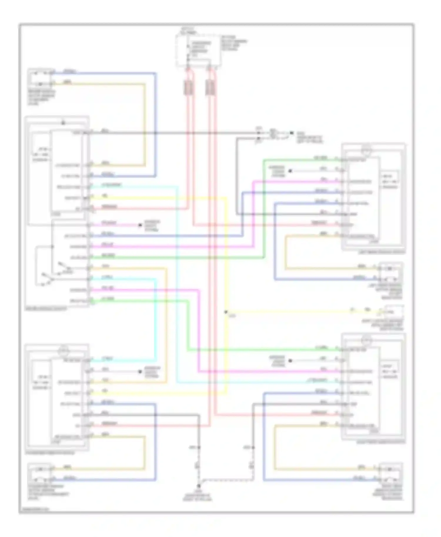 Outlook Saturn I (2006-2010): Power windows circuit, without express up/down