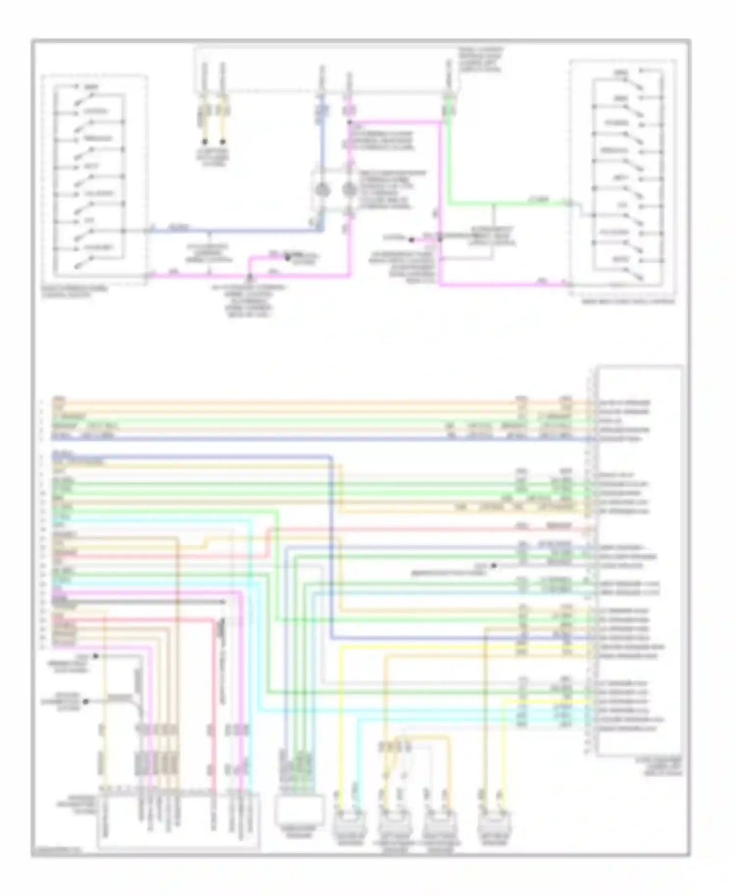 Wiring diagram center i/p speaker for Saturn Outlook I (2006-2010) (1 of 2)