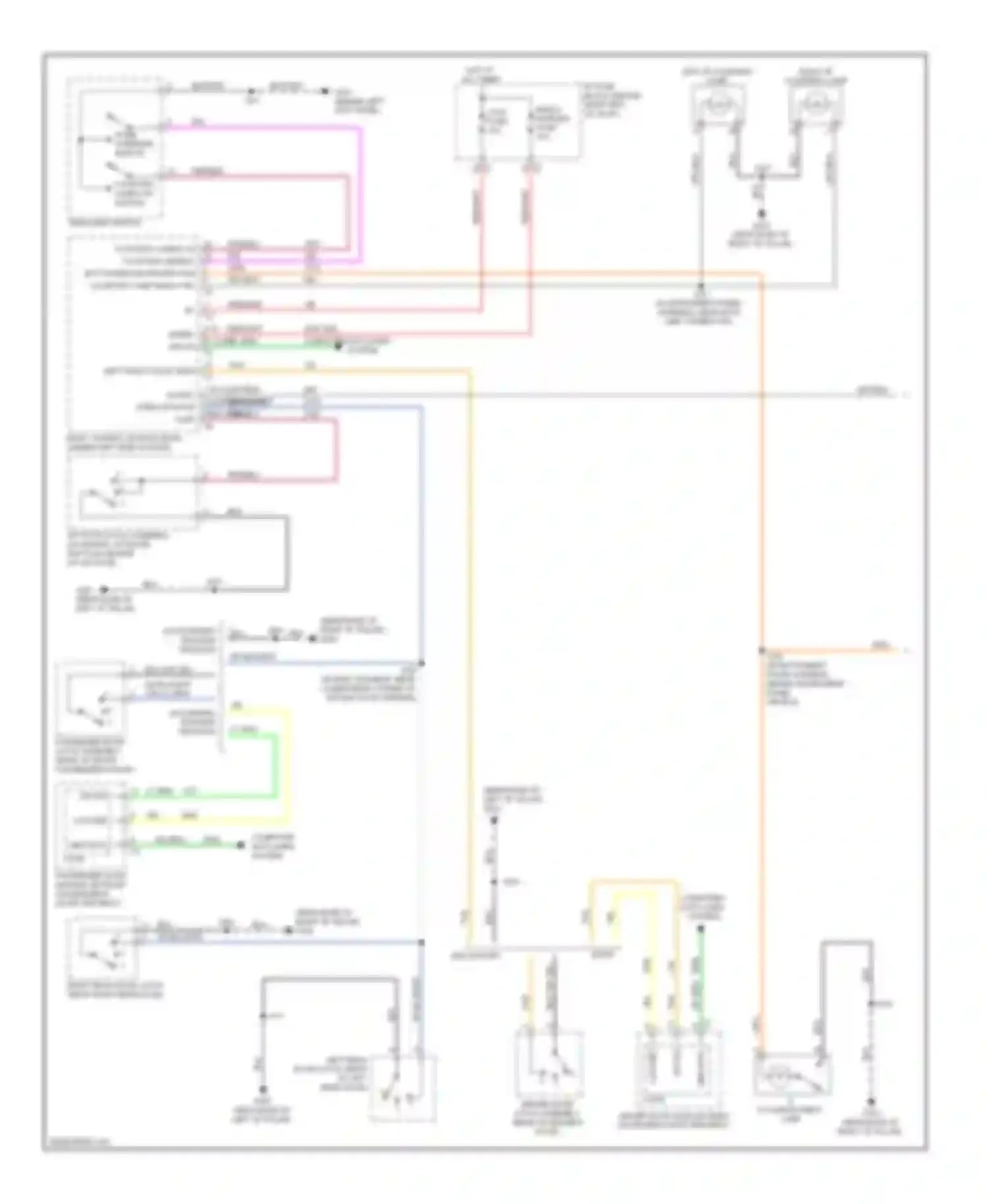 Wiring diagram dome override switch for Saturn Outlook I (2006-2010) (1 of 1)