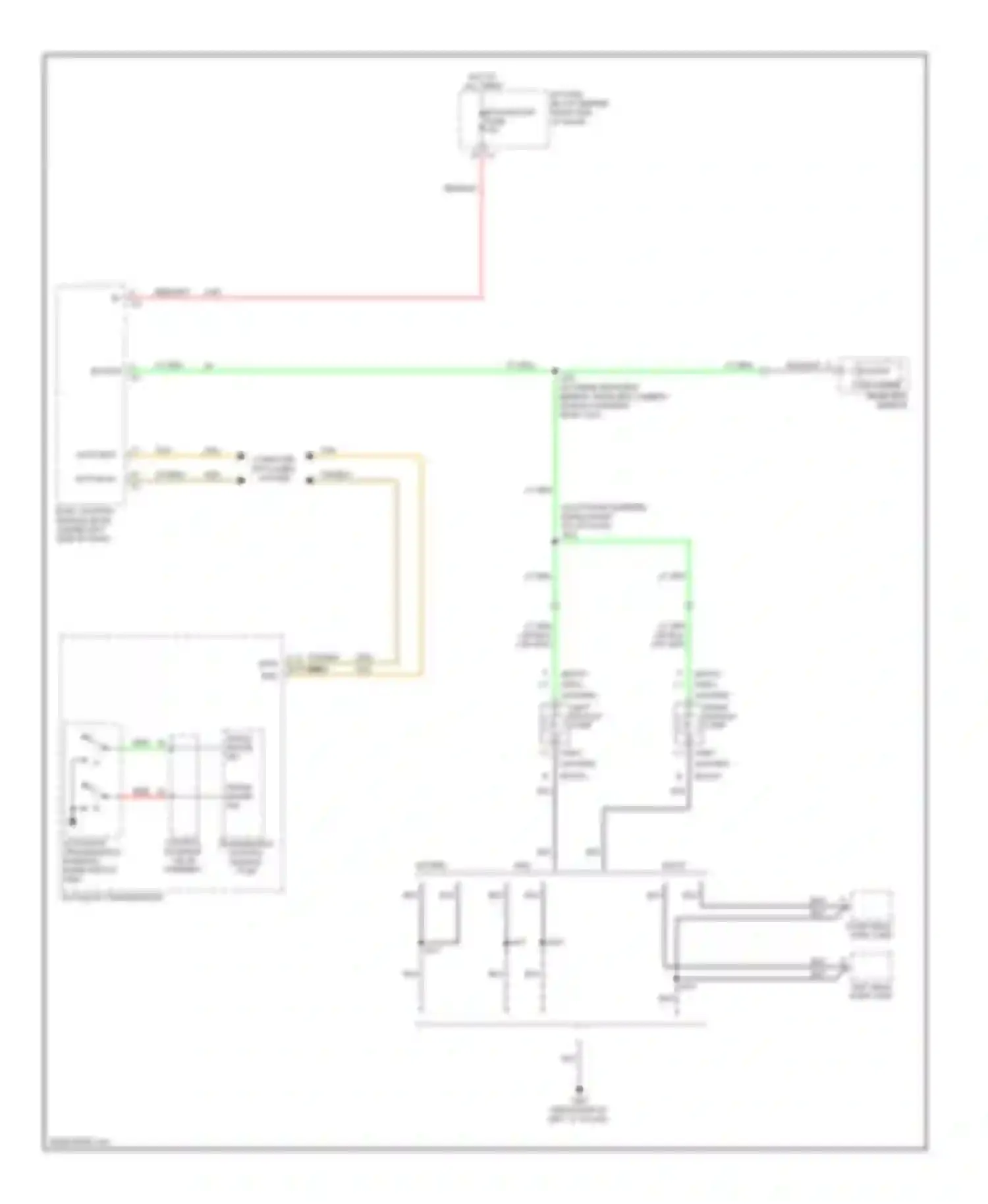 Wiring diagram logic inside rearview mirror for Saturn Outlook I (2006-2010) (1 of 1)
