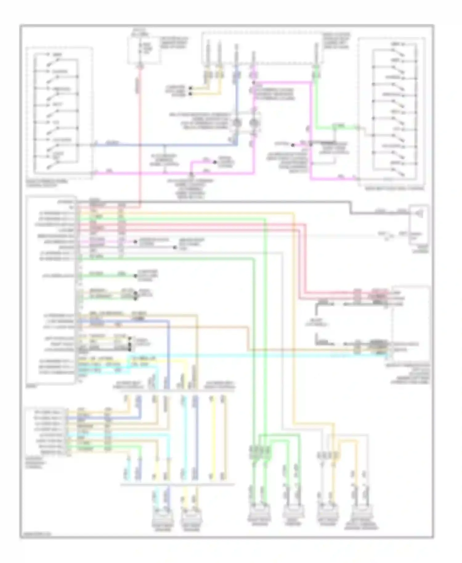 Wiring diagram right front speaker for Saturn Outlook I (2006-2010) (1 of 3)