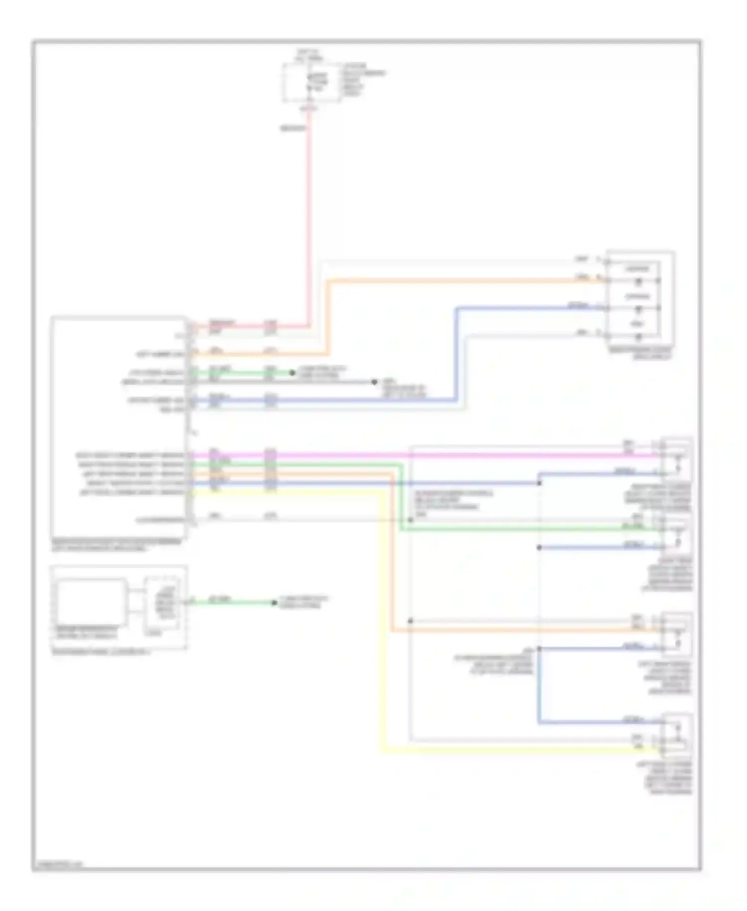 Wiring diagram right rear middle object alarm sensor for Saturn Outlook I (2006-2010) (1 of 1)