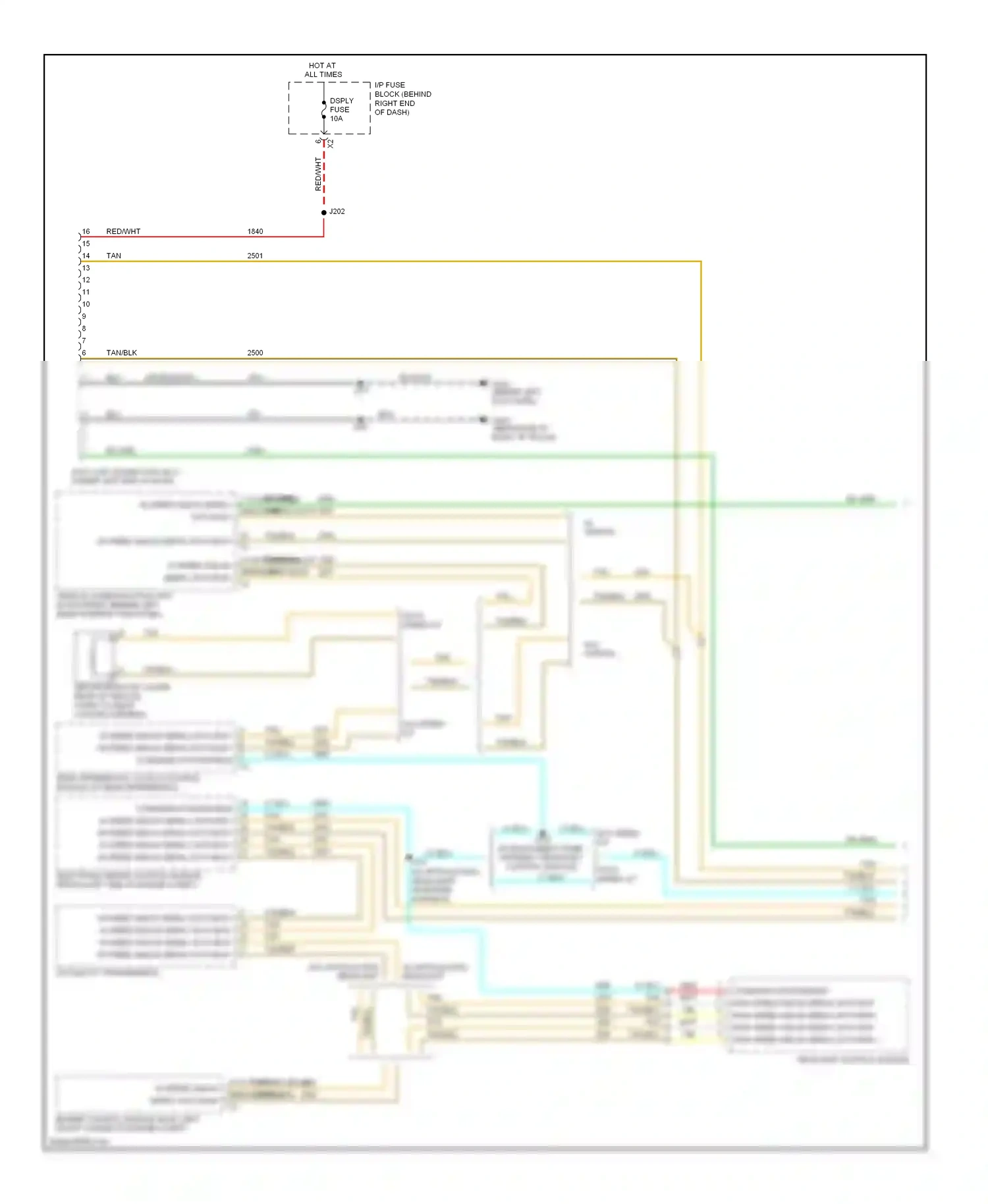 Wiring diagram tan/blk for Saturn Outlook I (2006-2010) (12 of 36)