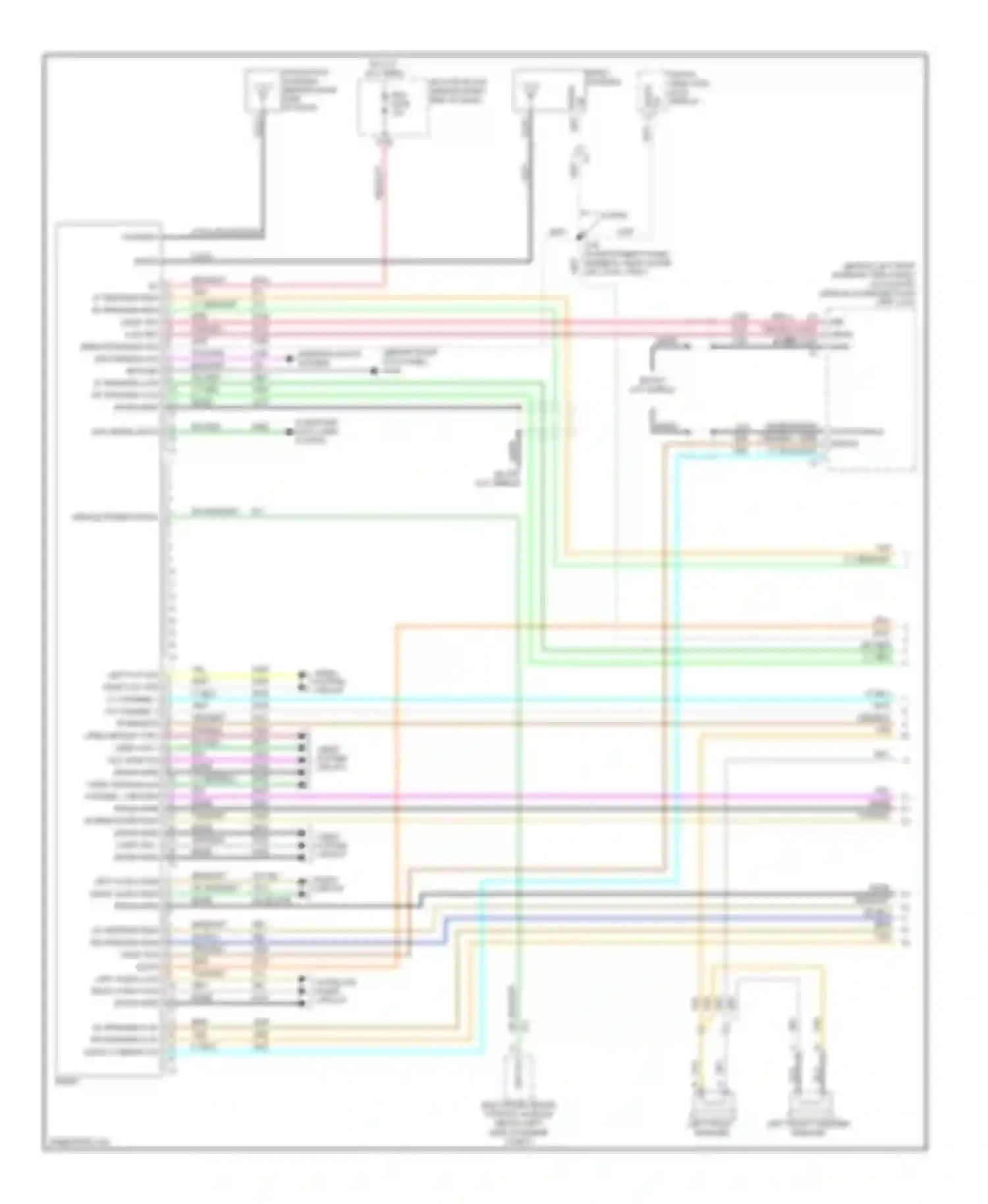 Wiring diagram vehicle speed signal for Saturn Outlook I (2006-2010) (1 of 1)