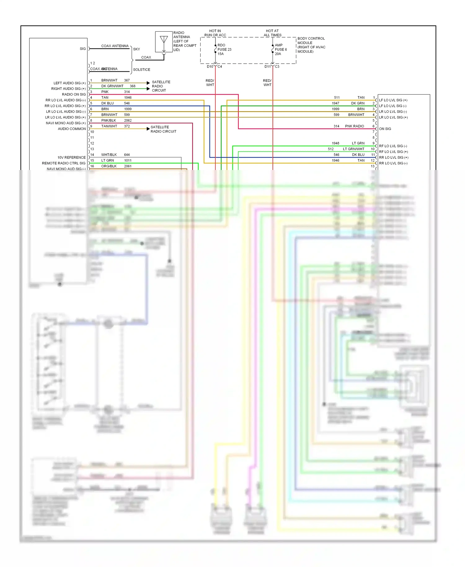 Saturn Sky I (2006-2009) computer data lines system wiring diagram  (18 of 26)
