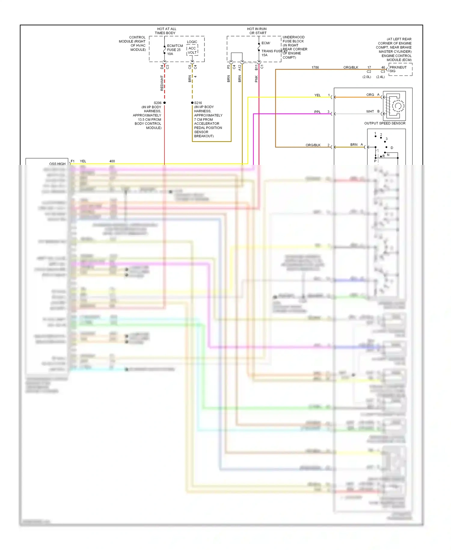 Saturn Sky I (2006-2009) input speed sensor wiring diagram  (1 of 1)