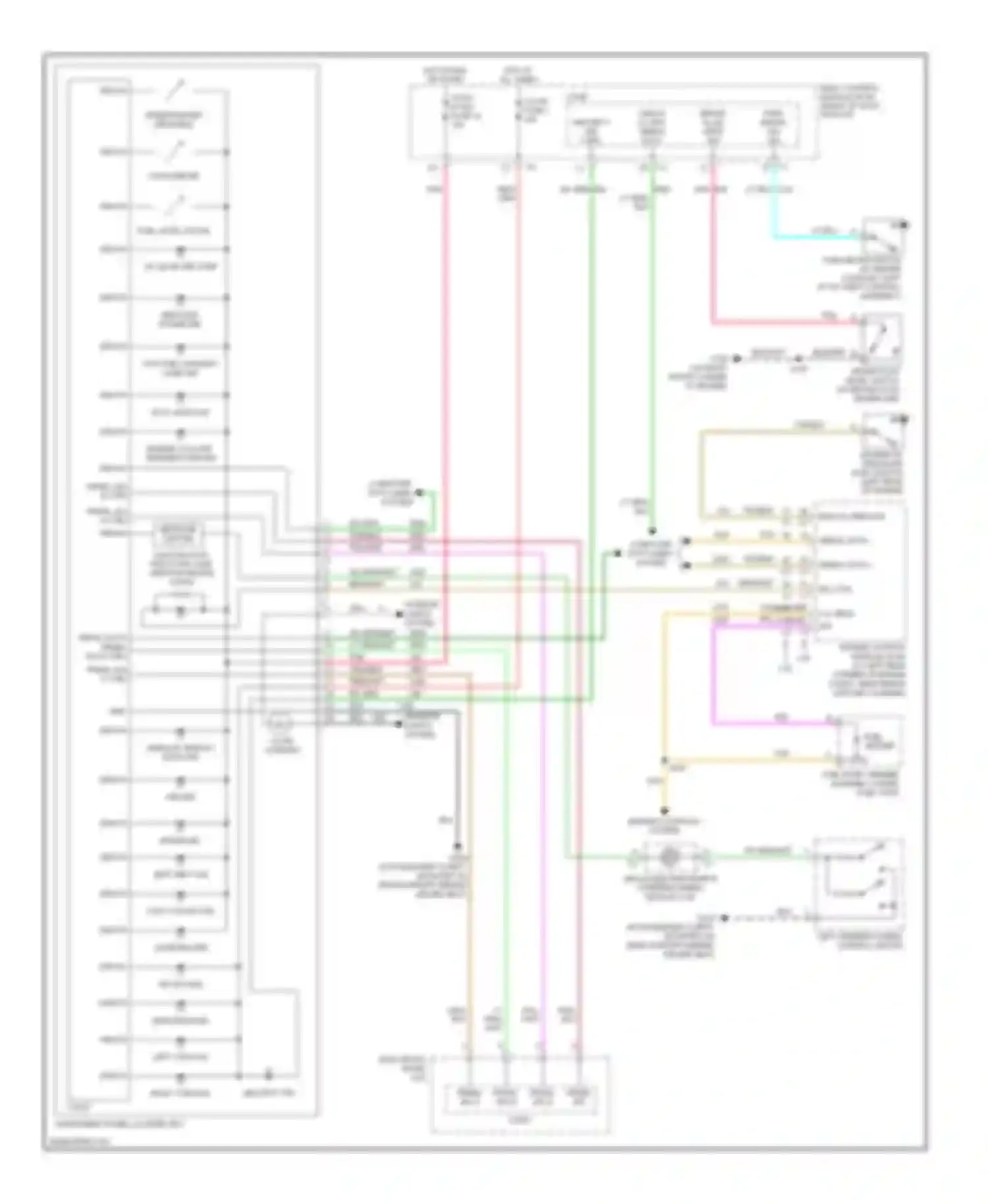 Wiring diagram message center for Saturn Sky I (2006-2009) (4 of 6)