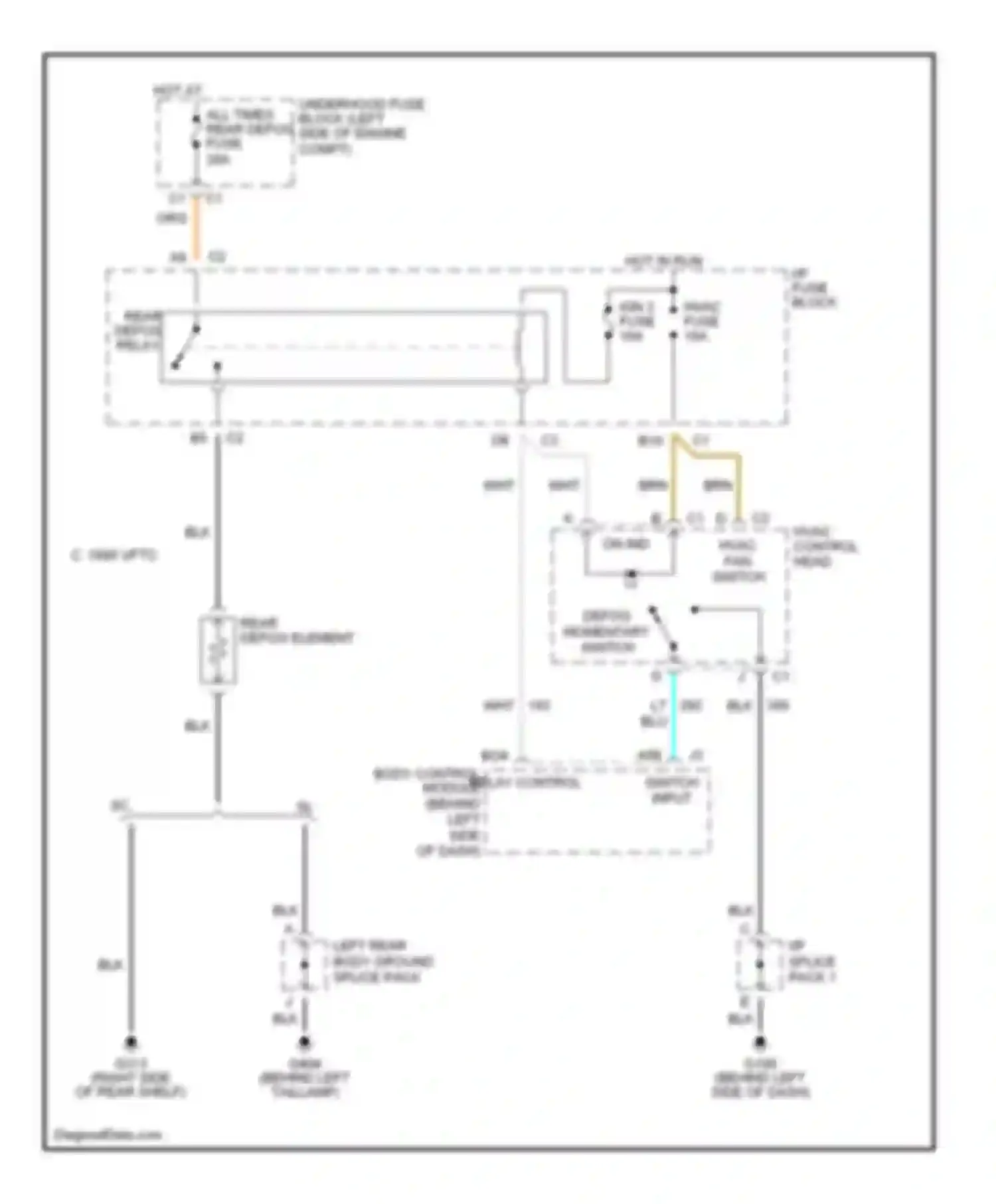 SL Saturn II (1996-2002): Defogger circuit