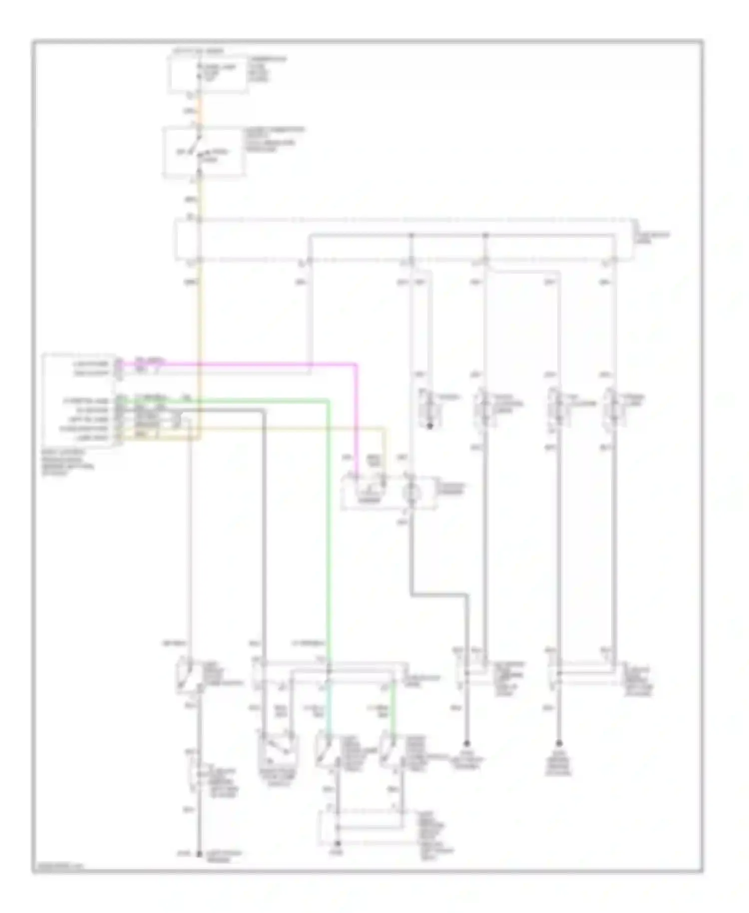 SL Saturn II (1996-2002): Interior light circuit (1 of 2)