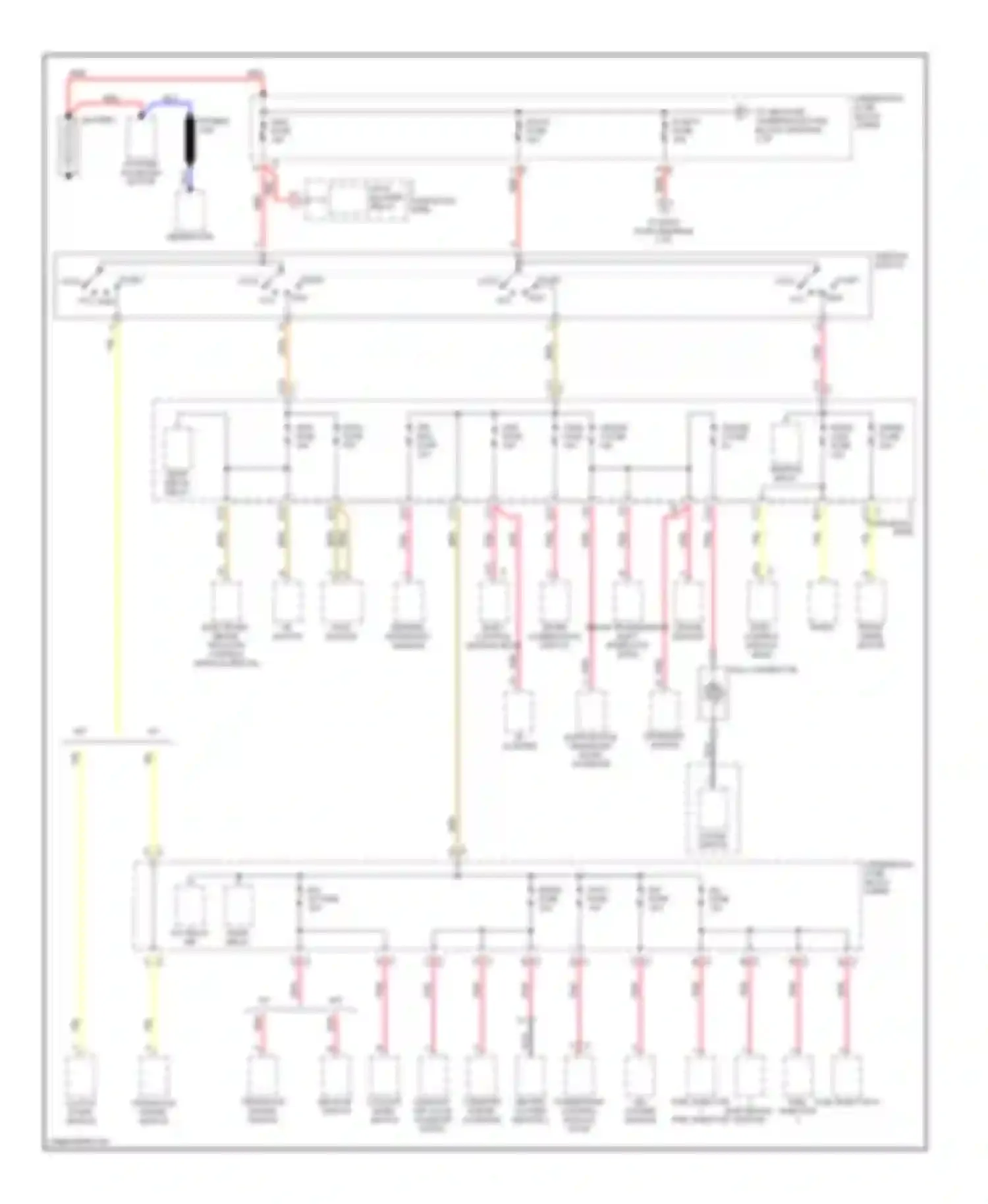 SL Saturn II (1996-2002): Power distribution circuit (1 of 2)