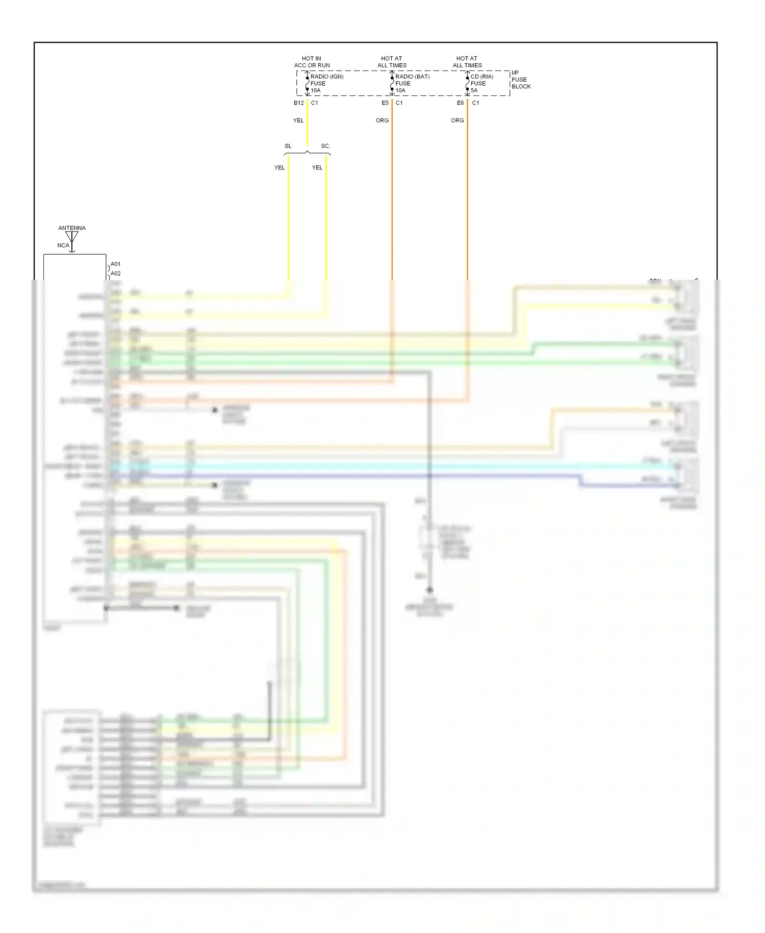 Saturn SL II (1996-2002) data in data clk wiring diagram  (1 of 1)